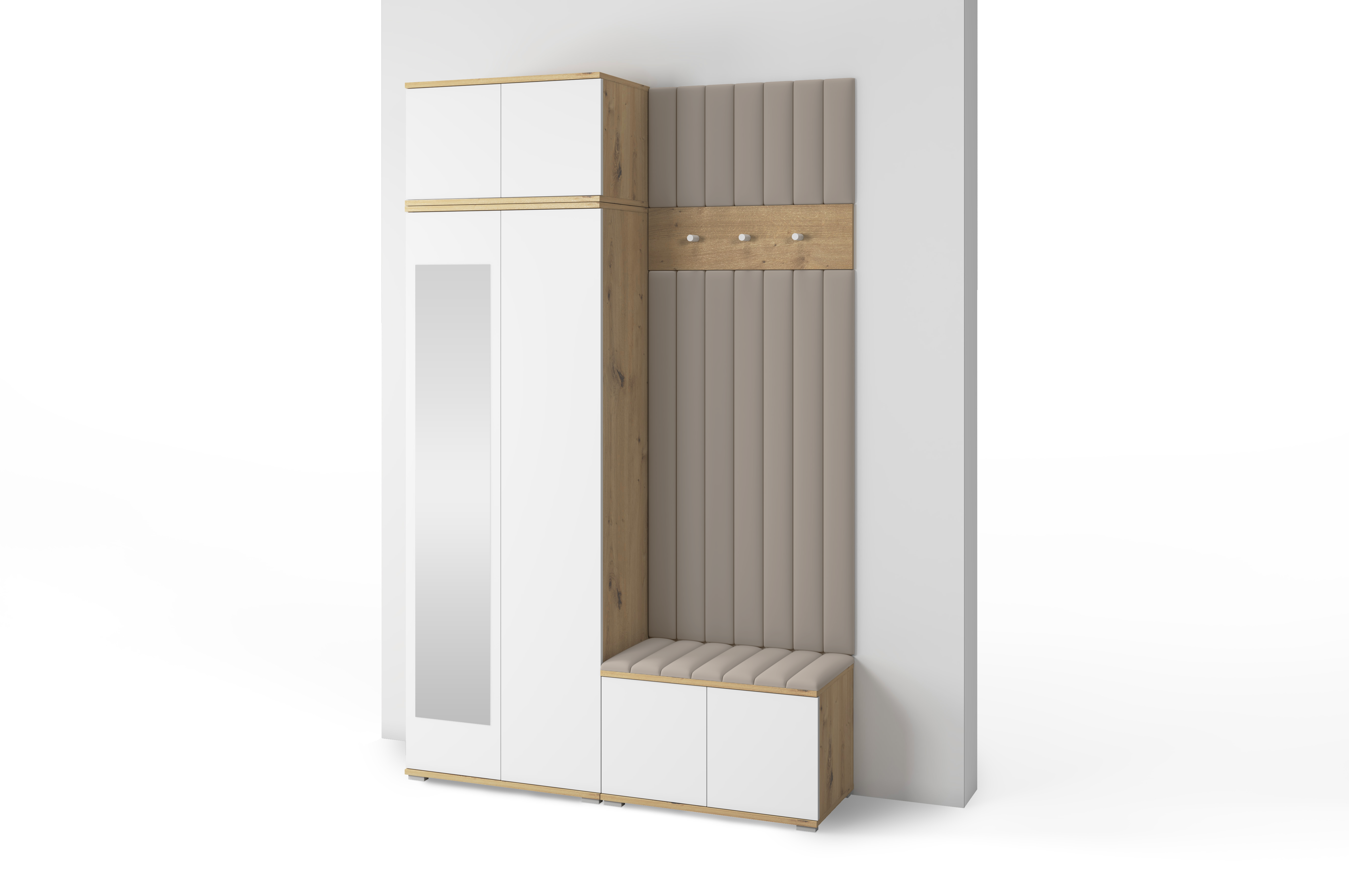 PK Sevilla 8 Hallway Wardrobe -Upholstered Panels in Various Colours