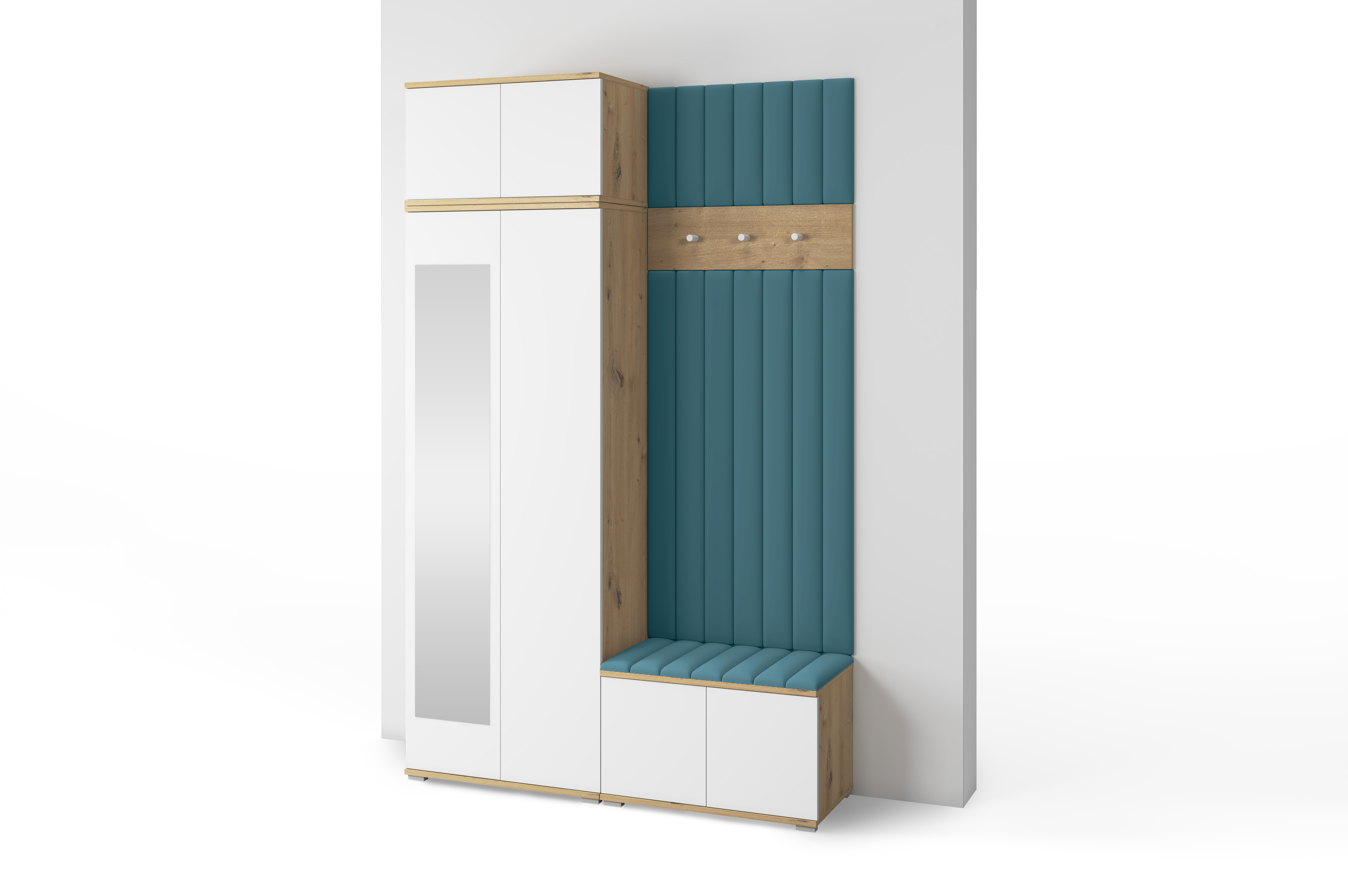 PK Sevilla 8 Hallway Wardrobe -Upholstered Panels in Various Colours