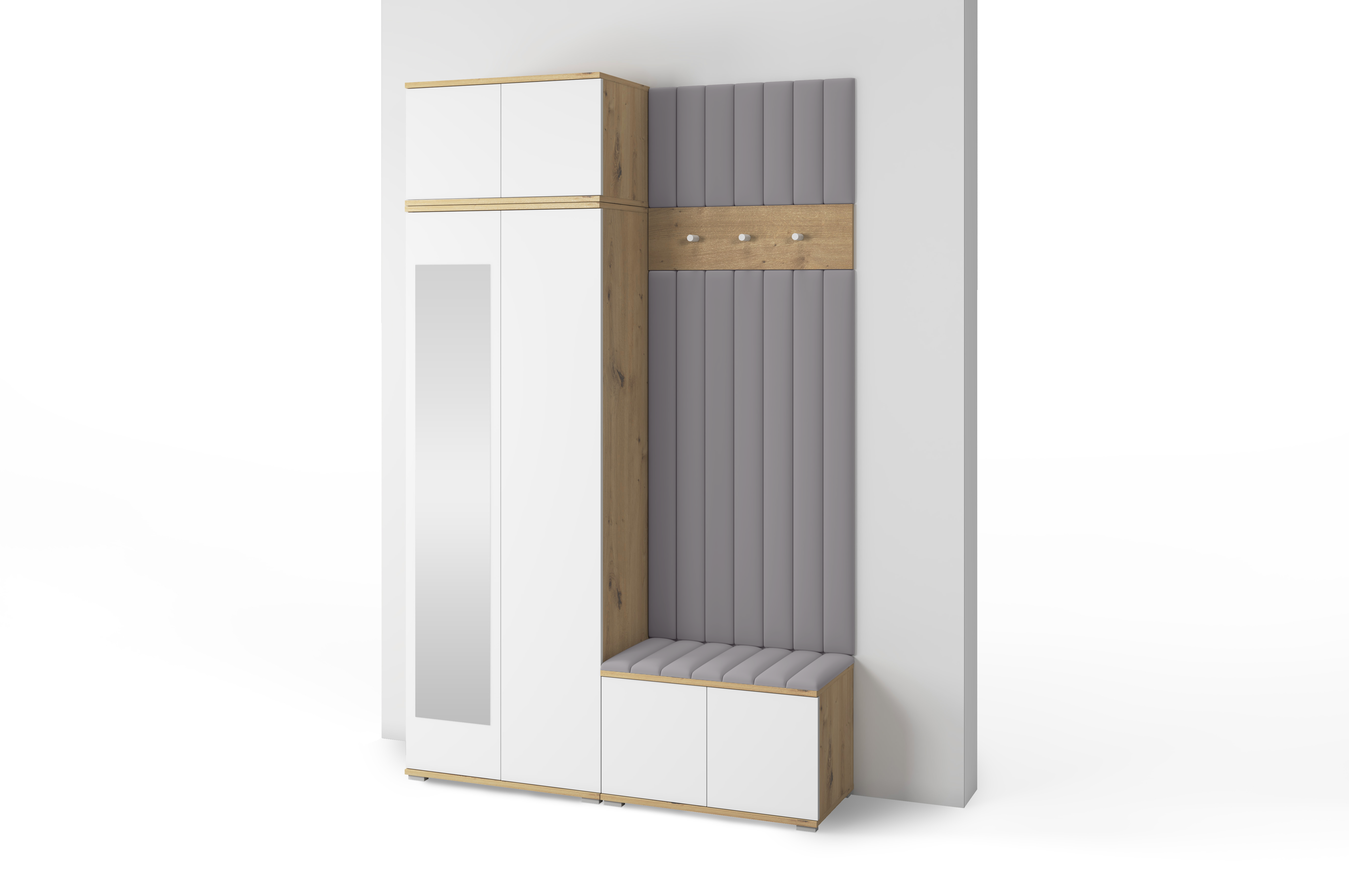 PK Sevilla 8 Hallway Wardrobe -Upholstered Panels in Various Colours