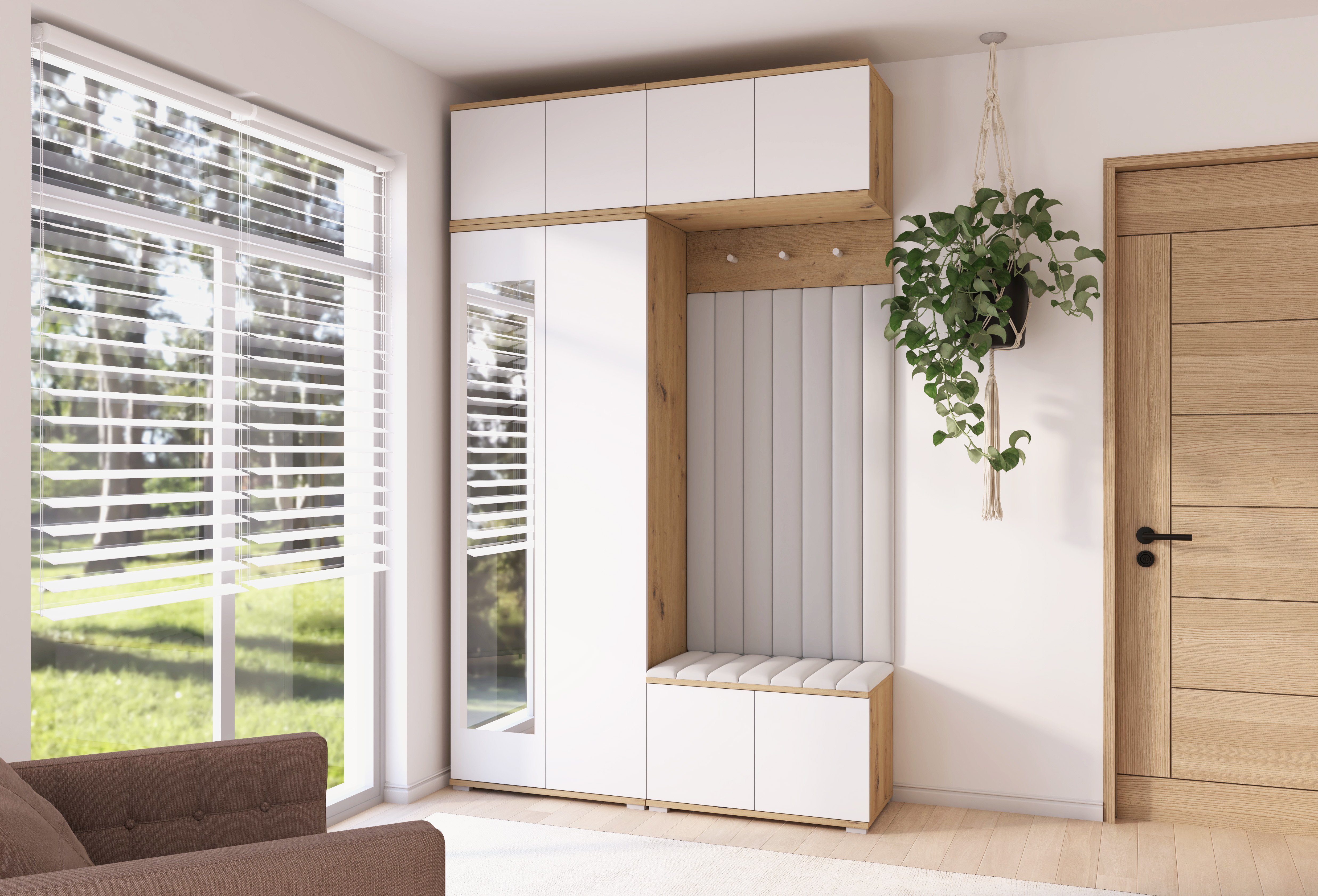 PK Sevilla 9 Hallway Wardrobe -Upholstered Panels in Various Colours