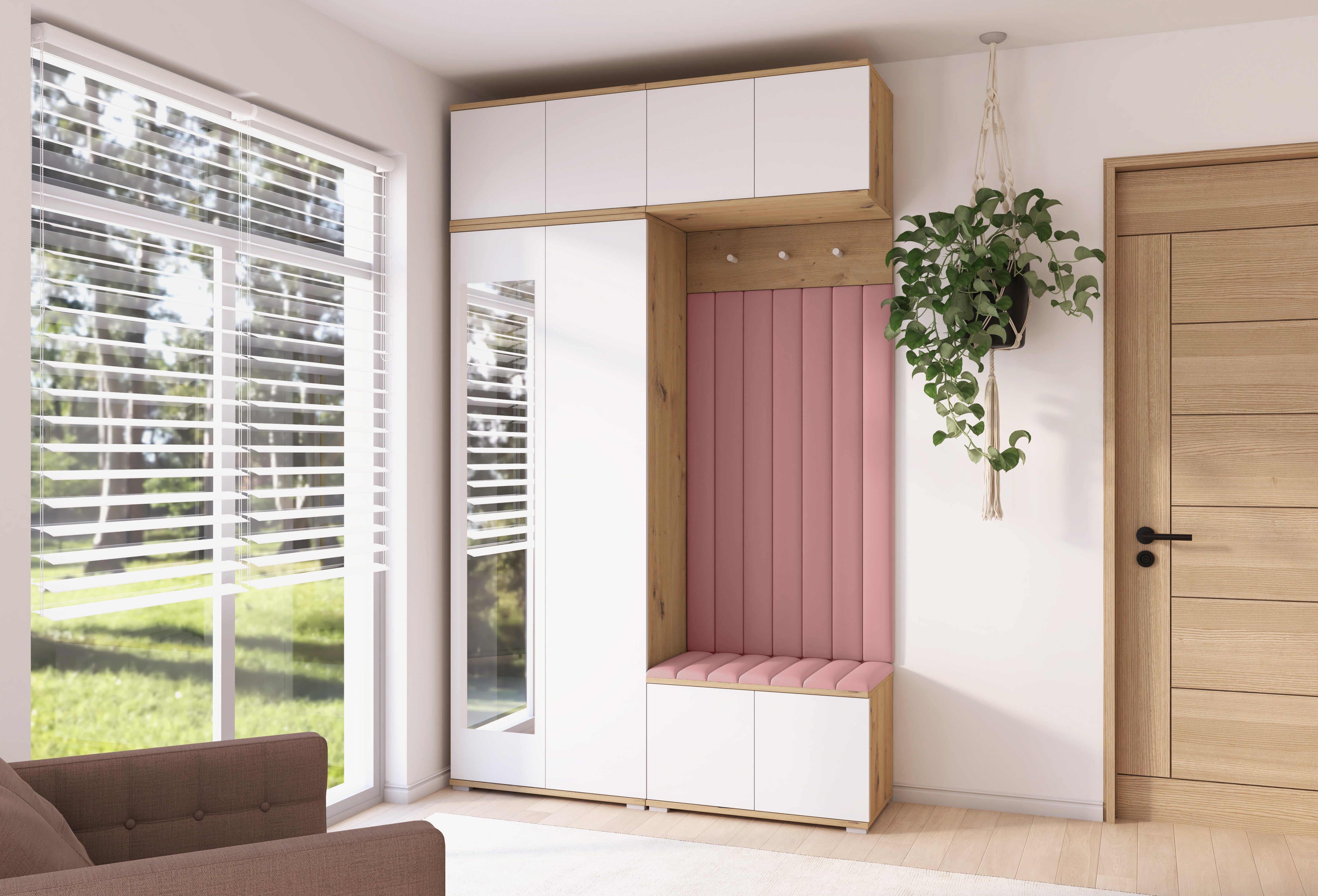 PK Sevilla 9 Hallway Wardrobe -Upholstered Panels in Various Colours