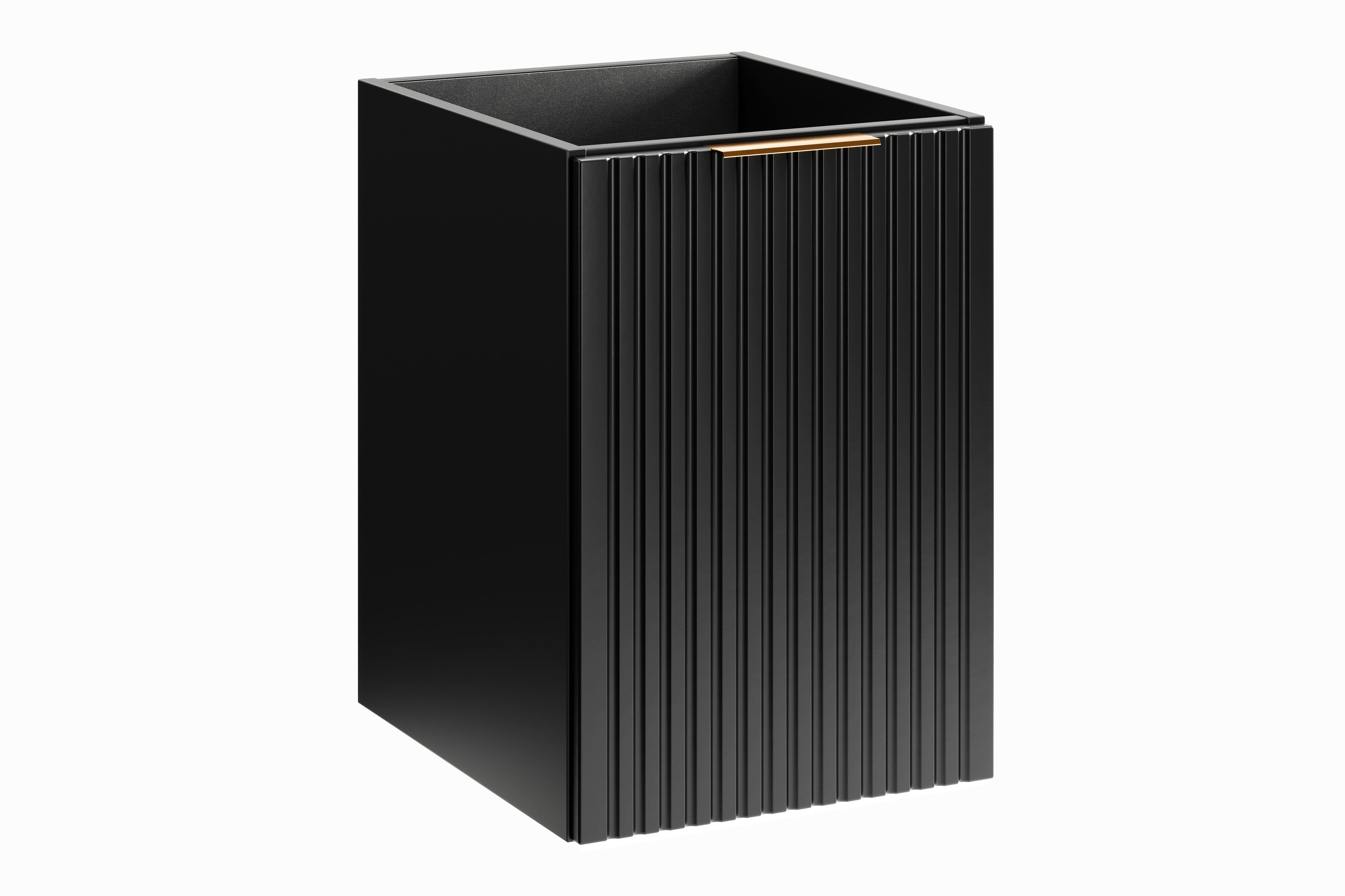 Adel Black Vanity Cabinet 40 cm with Laundry Basket