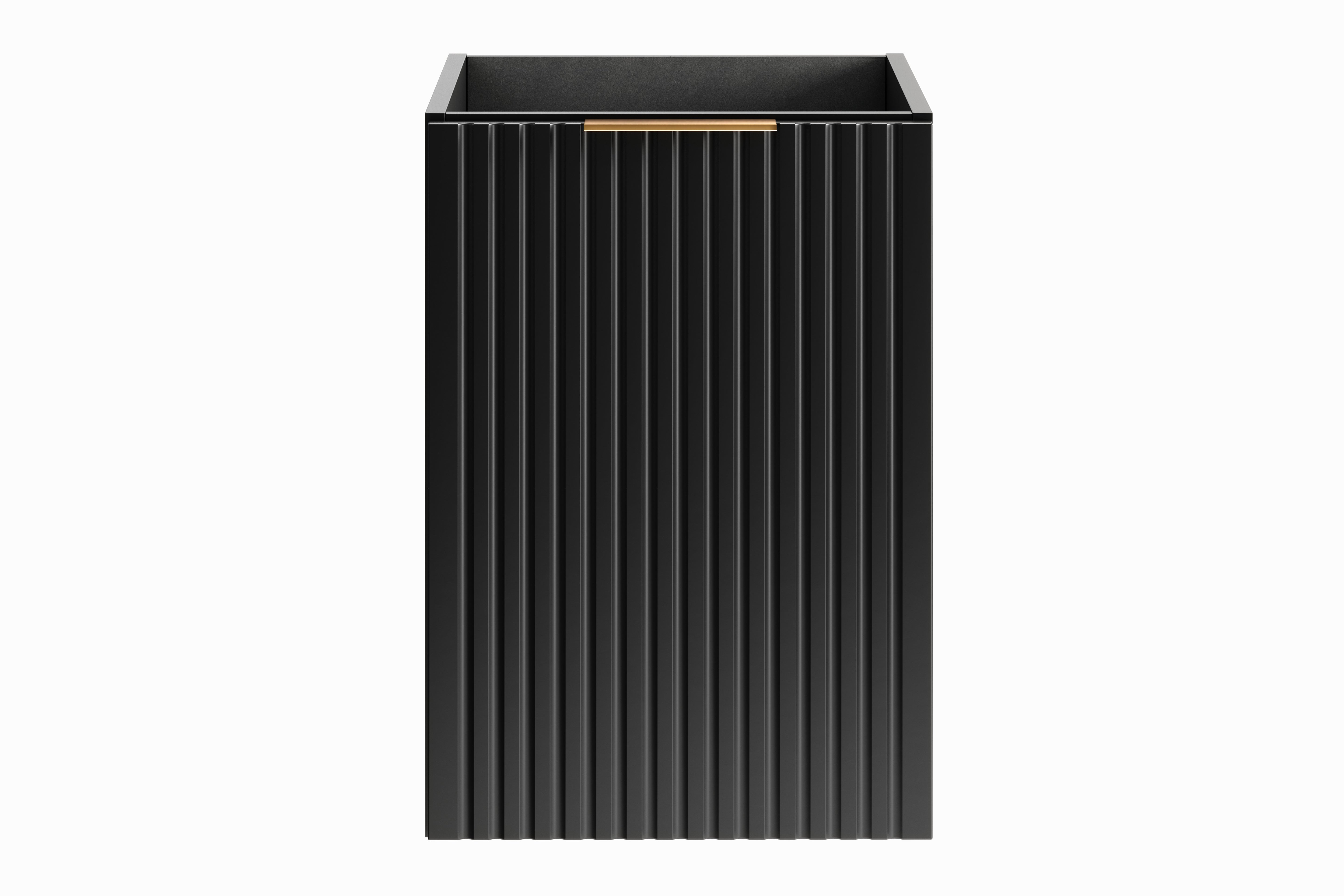Adel Black Vanity Cabinet 40 cm with Laundry Basket