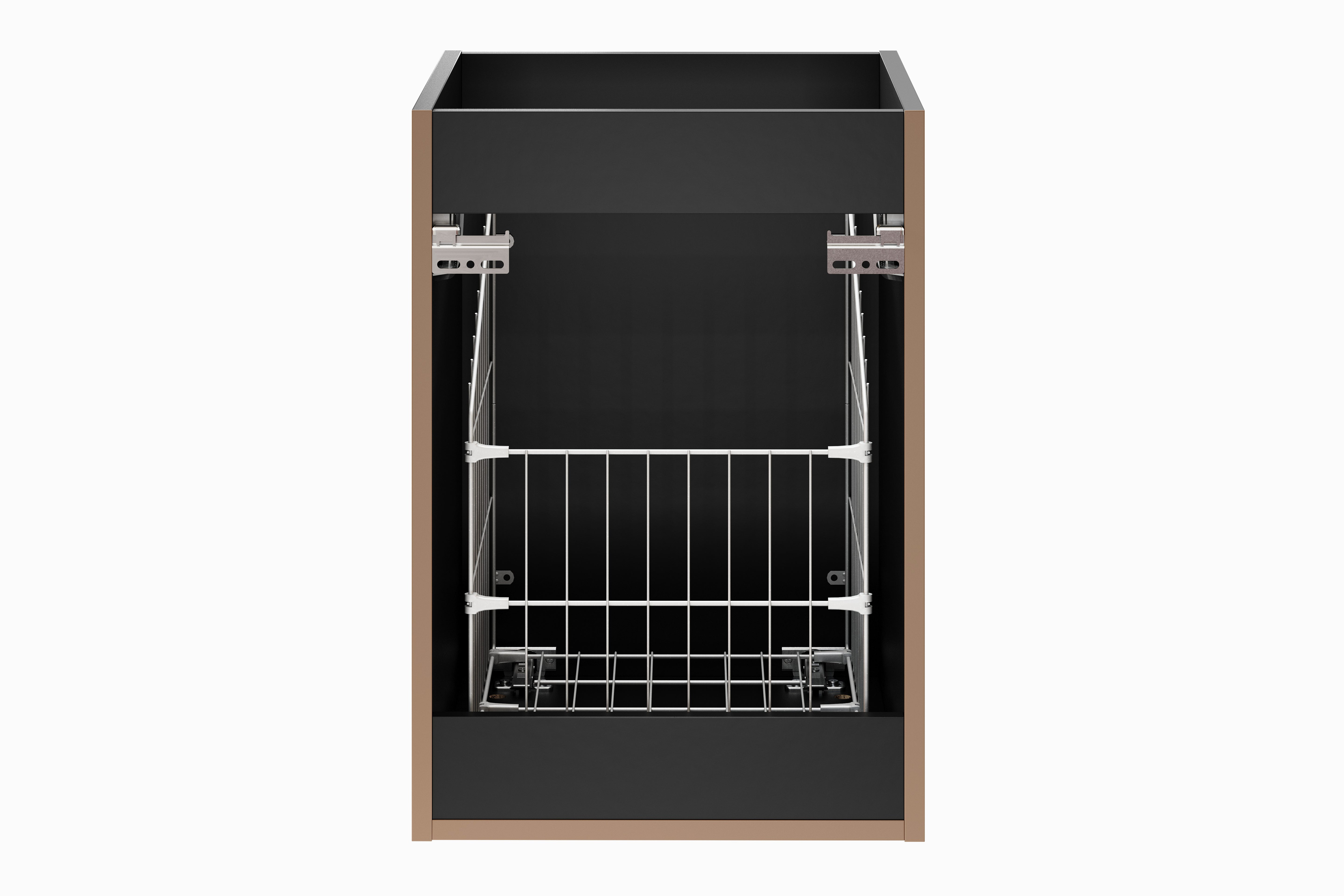 Adel Black Vanity Cabinet 40 cm with Laundry Basket