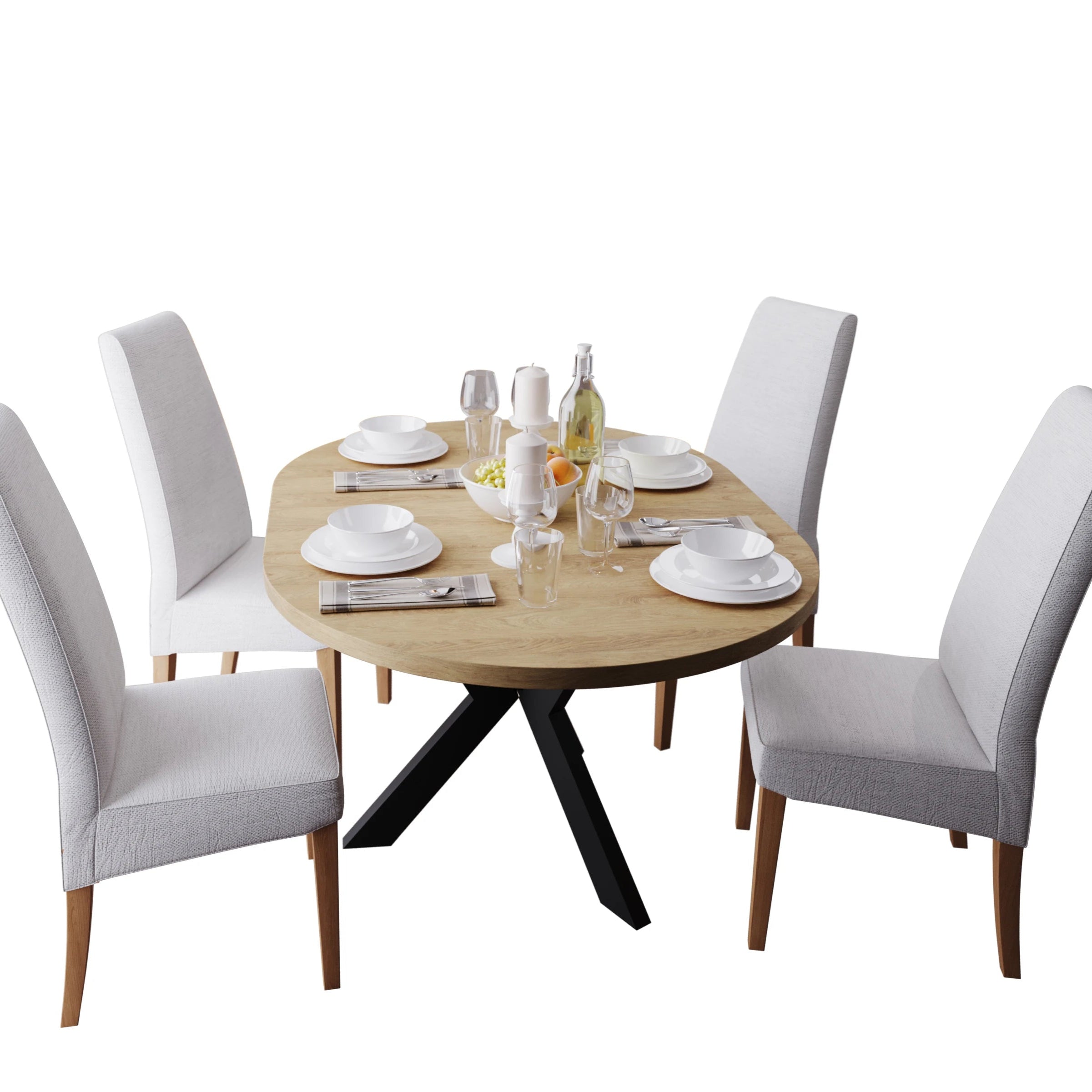 Round Dining Table Redpak Agne (Extendable)