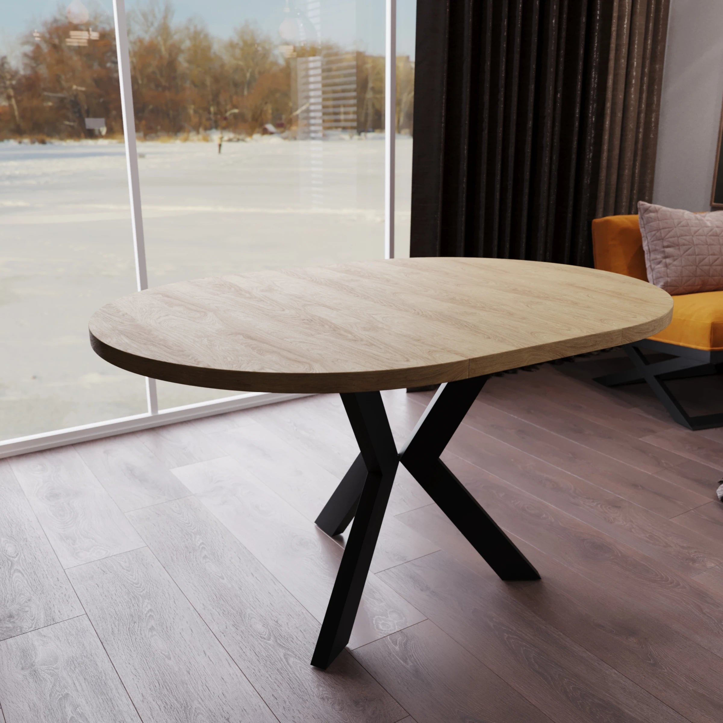 Round Dining Table Redpak Agne (Extendable)