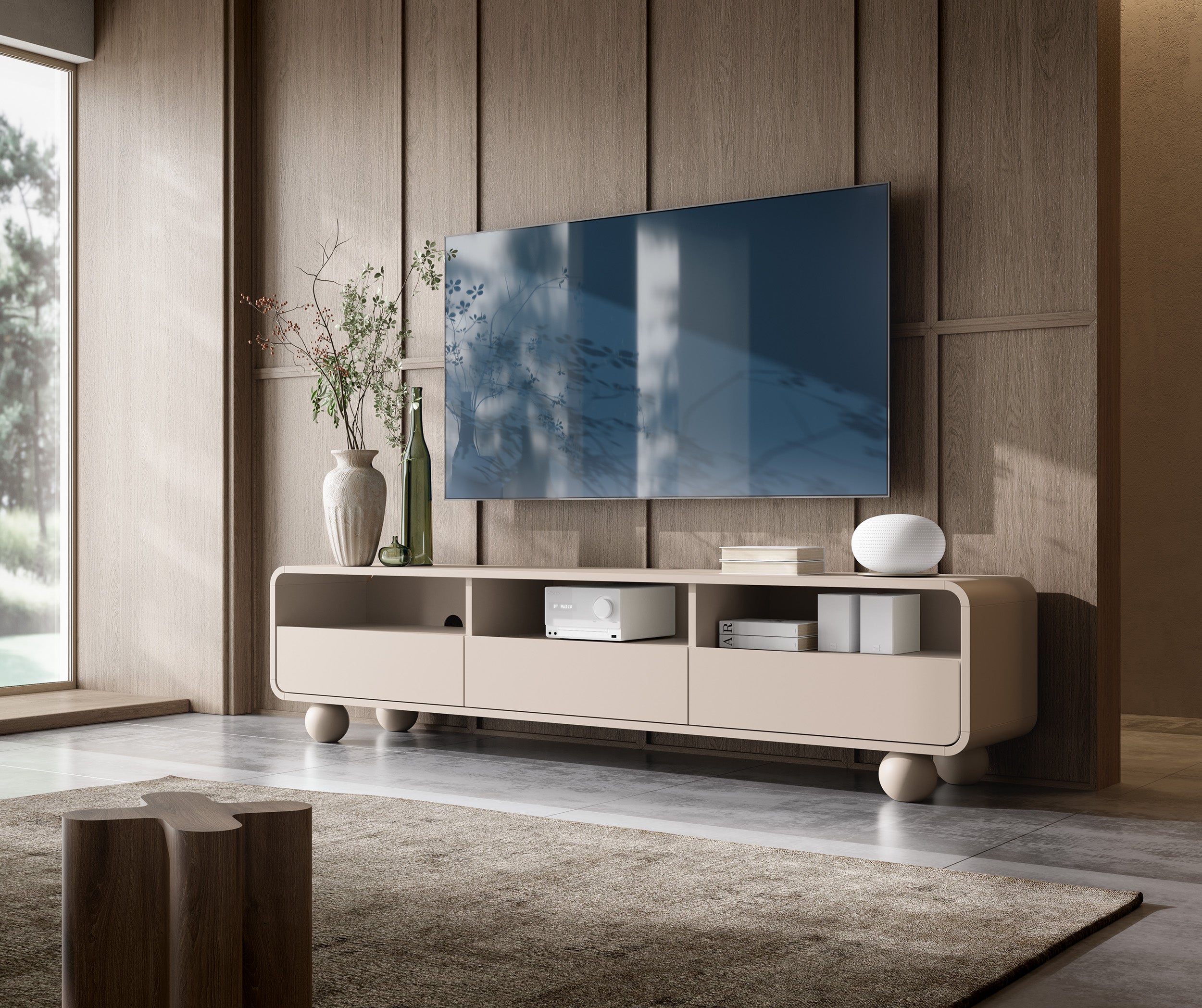 PI ALBION-TV Stand 180 cm- Cashmere