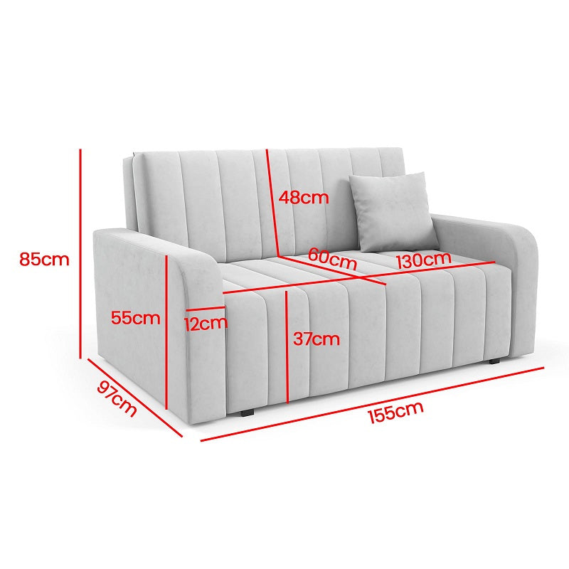 Marko III Sofa Bed – 3-Seater with Storage- 130 cm