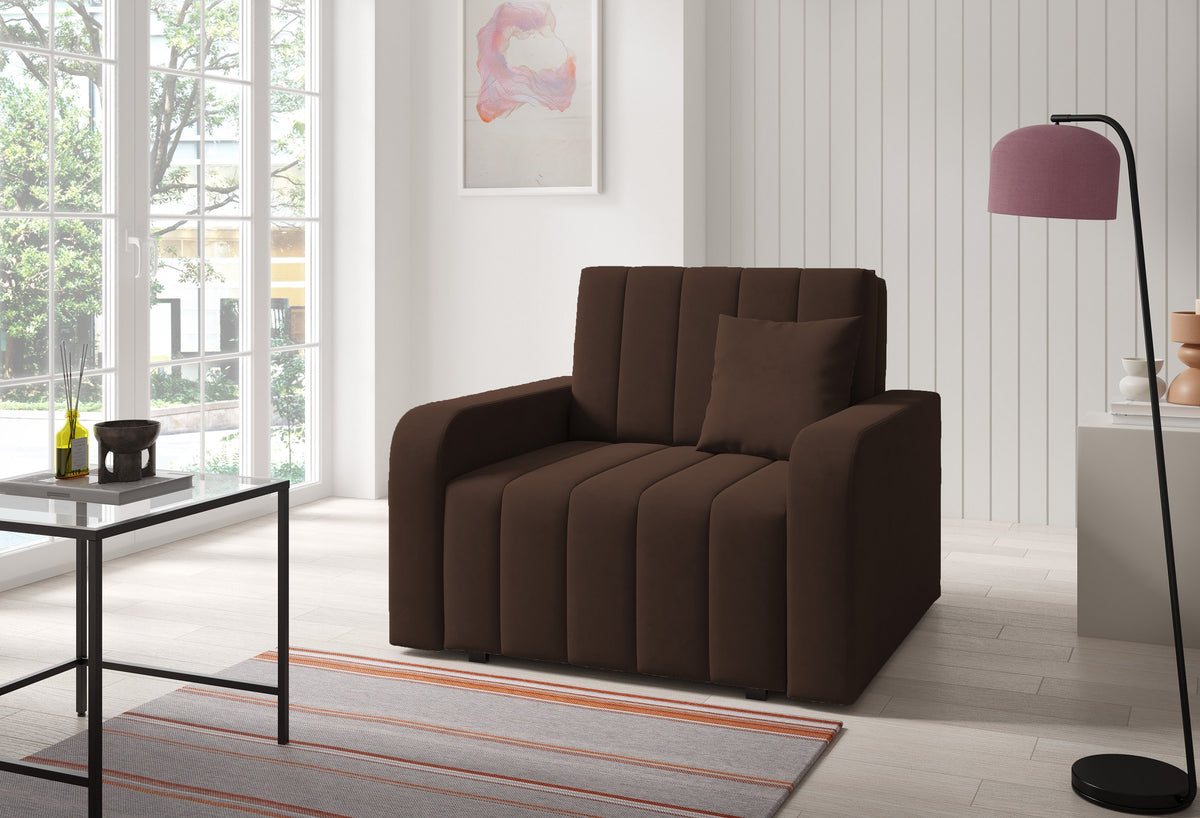 Marko I Chair Bed – Single Sofa Bed with Storage-80 cm
