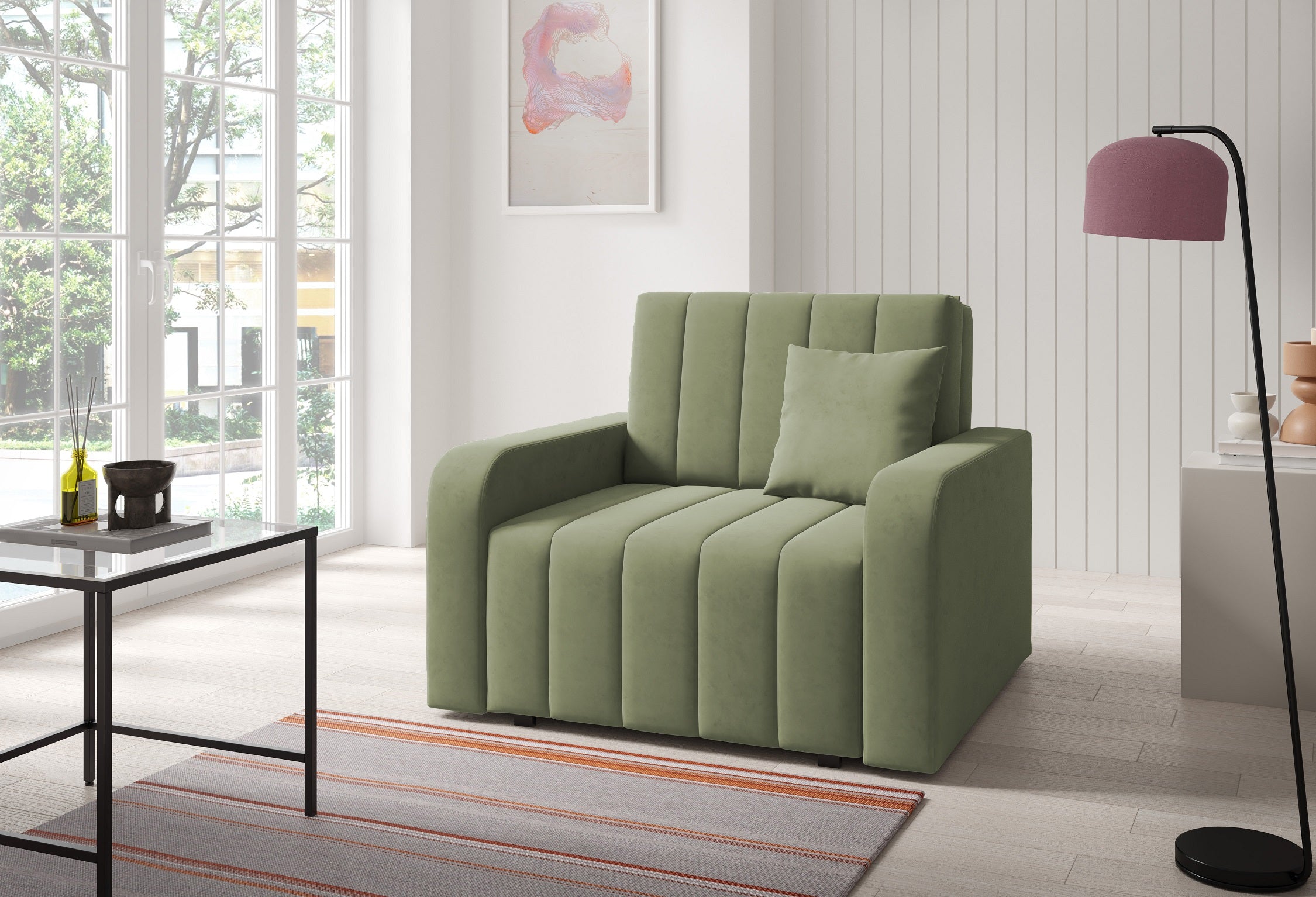 Marko I Chair Bed – Single Sofa Bed with Storage-80 cm