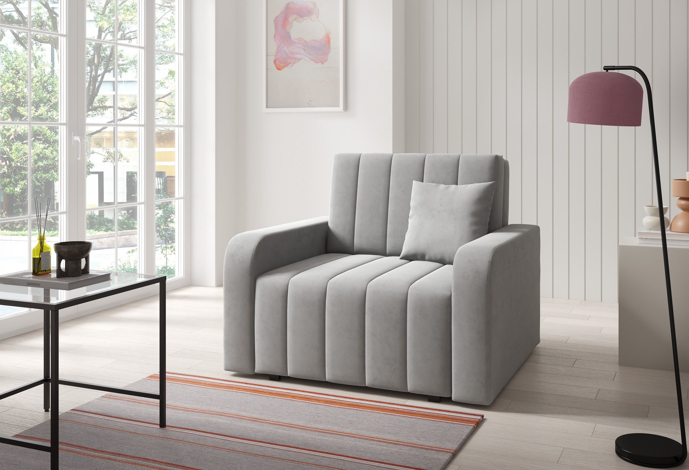 Marko I Chair Bed – Single Sofa Bed with Storage-80 cm