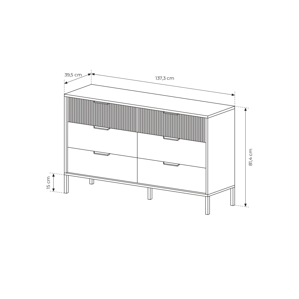 Lask Baltic – Chest of Drawers 138 6S