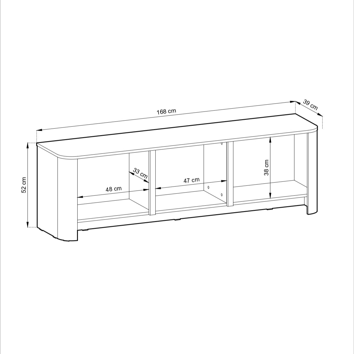 PI Bari TV Stand – Cashmere