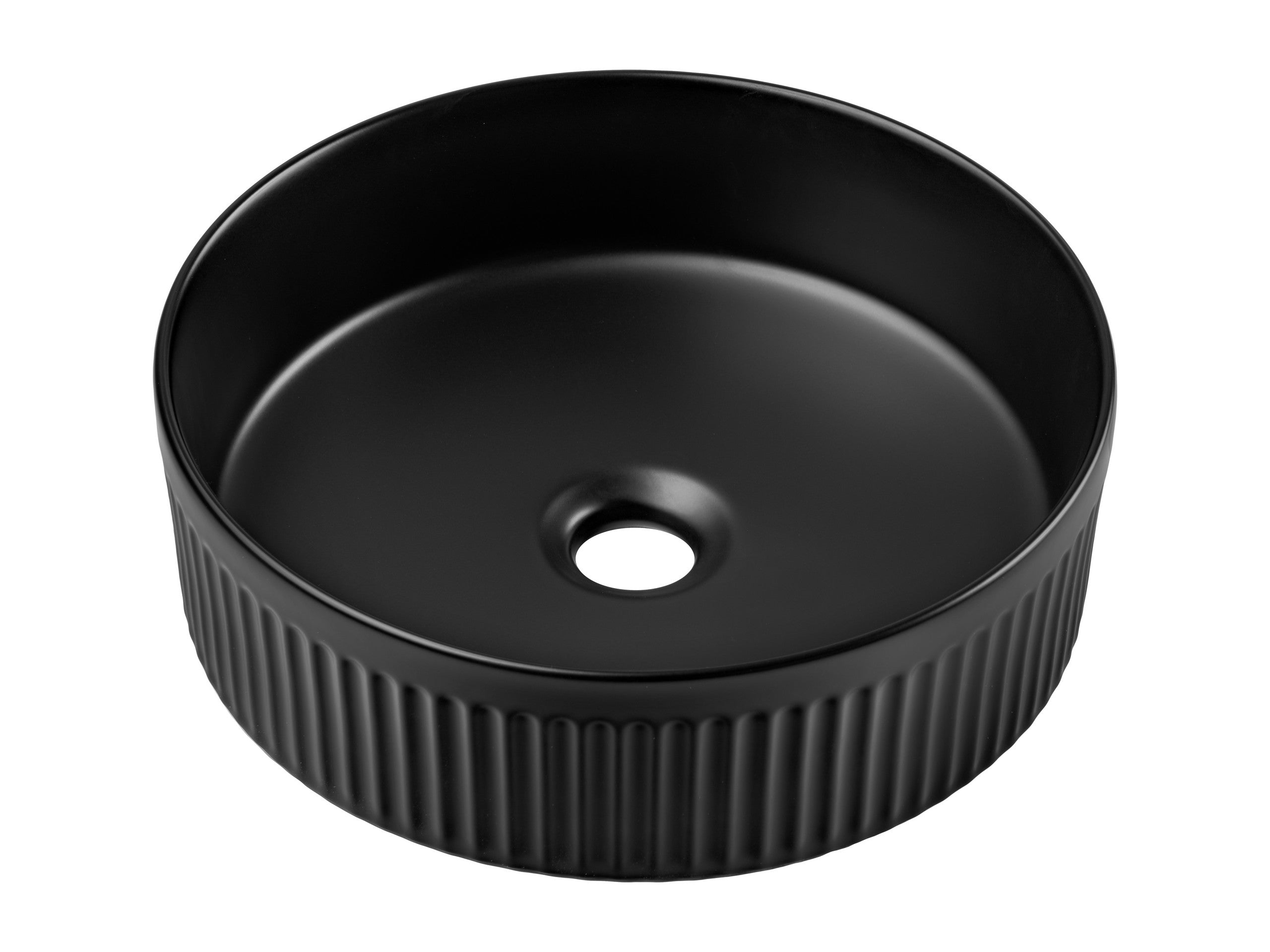 Beyond 2 Black Matt Countertop Basin – Ceramic, 36 cm