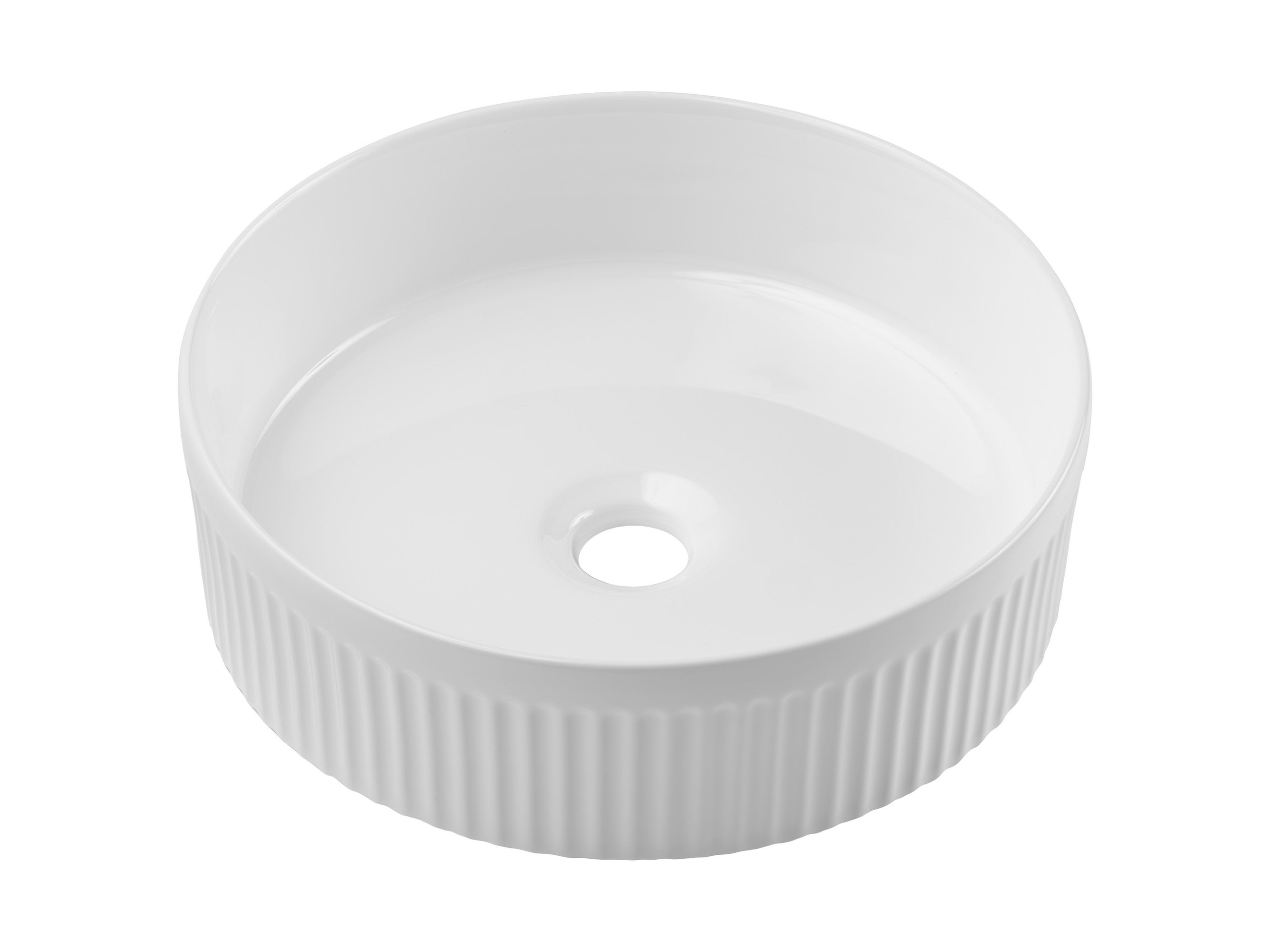 Beyond 2 White Gloss Countertop Basin – Ceramic, 36 cm