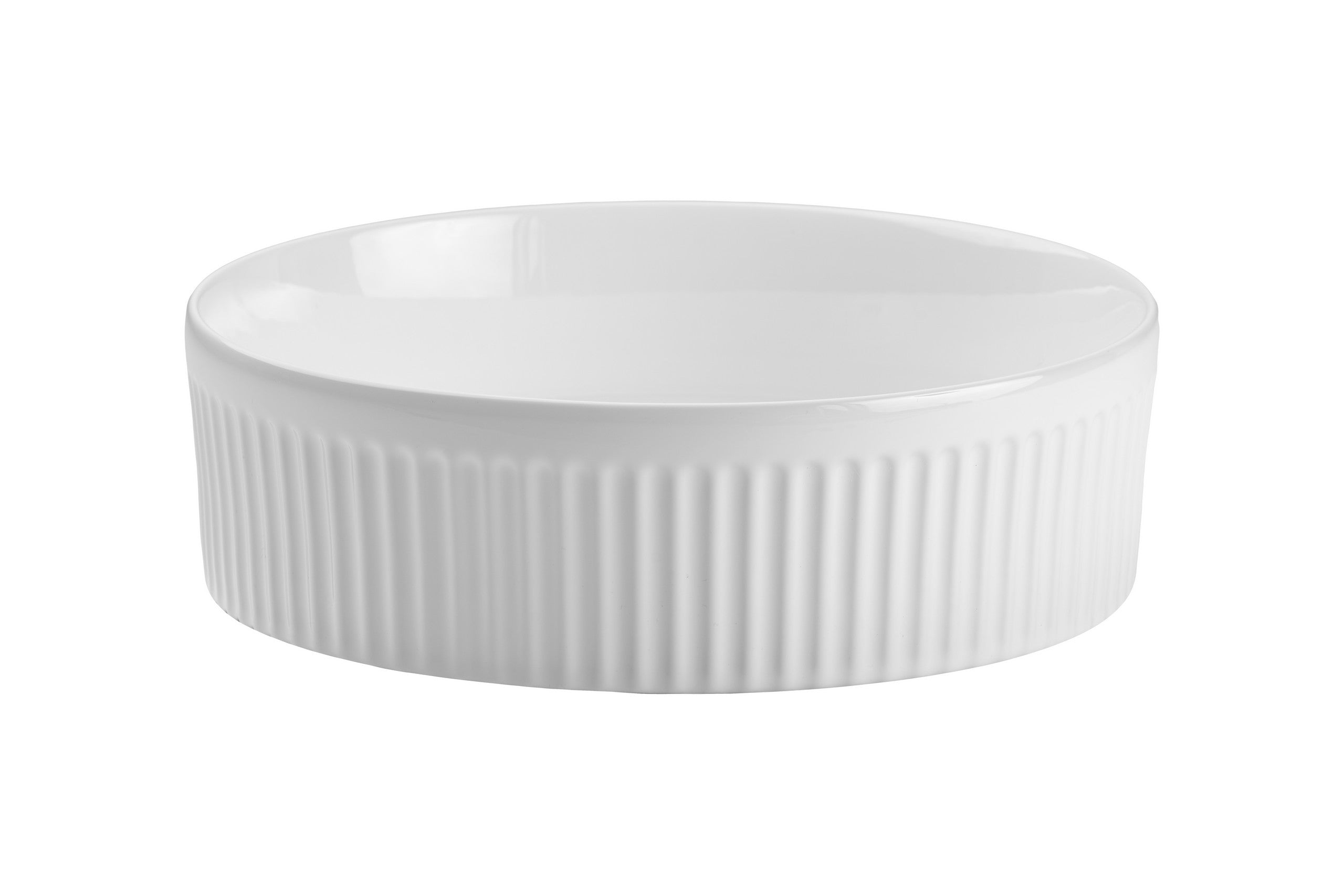 Beyond 2 White Gloss Countertop Basin – Ceramic, 36 cm