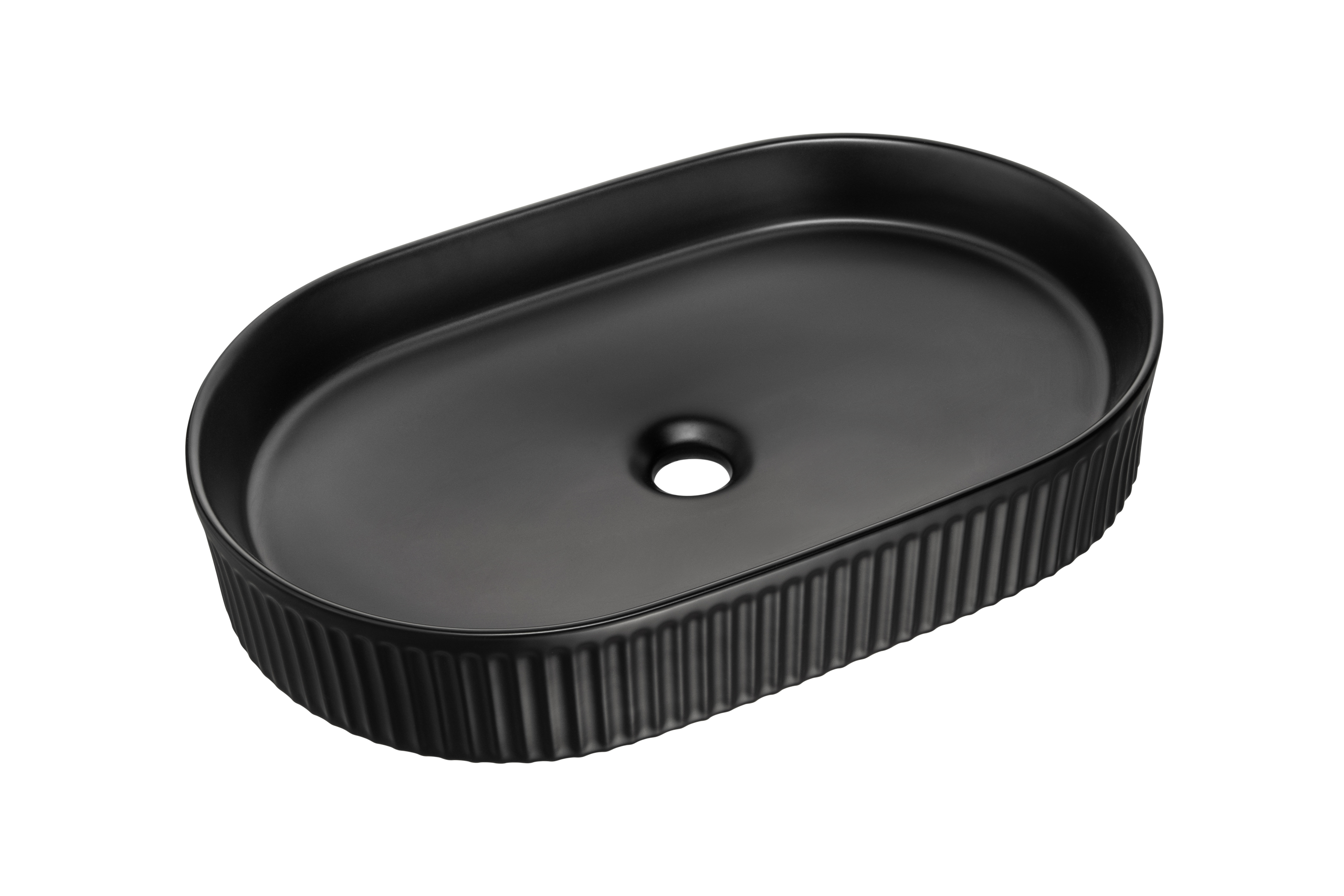 Beyond 3 Black Matt Countertop Basin – Ceramic, 56 cm