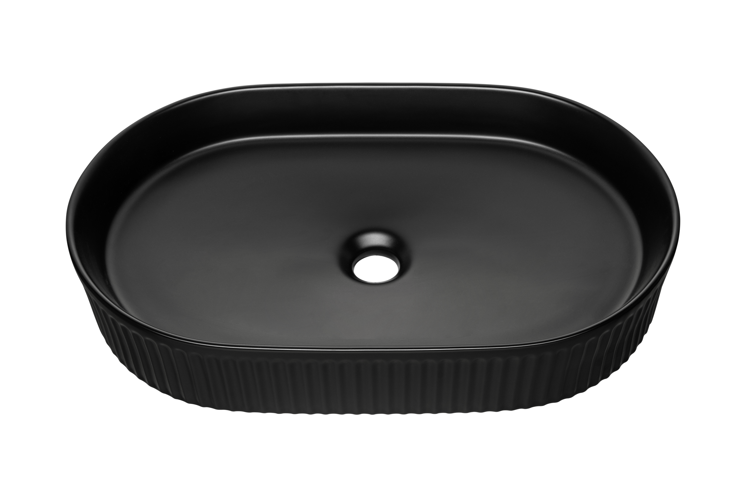 Beyond 3 Black Matt Countertop Basin – Ceramic, 56 cm