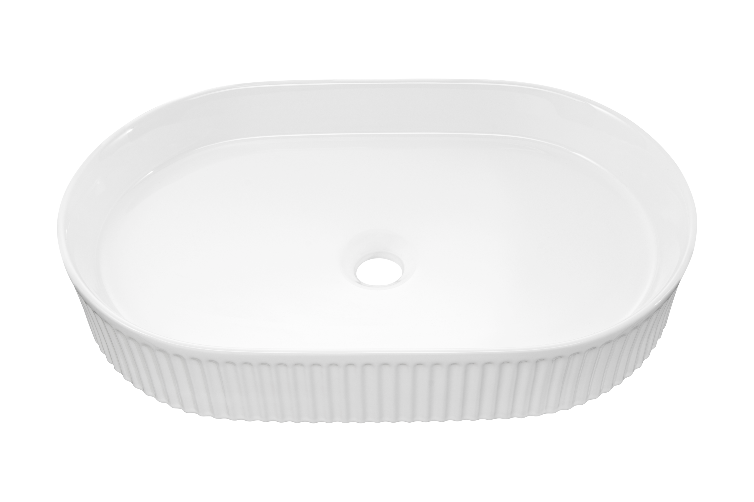 Beyond 3 White Gloss Countertop Basin – Ceramic, 56 cm