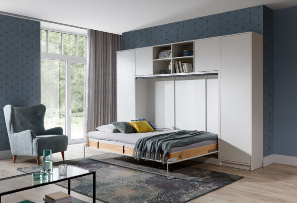 Customizable Murphy Bed BASIC Horizontal Furniture Set Congo 90, 120, 140 x 200 cm