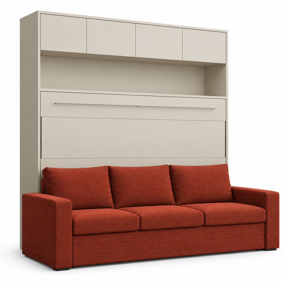 Genius Comfort Horizontal Murphy Bed with Sofa 120x200 cm – Cashmere