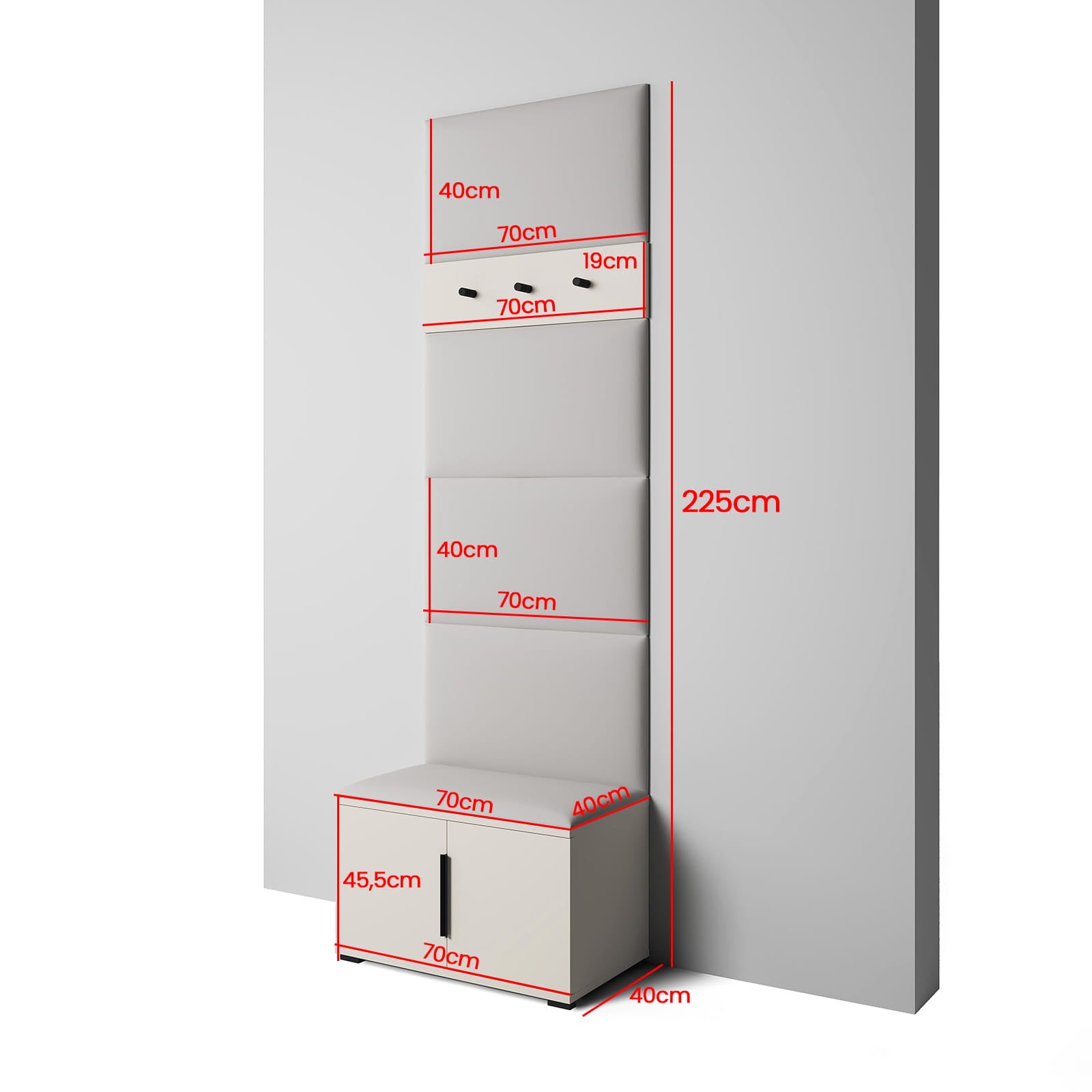 PK Bianco 6 Hallway Wardrobe Set - Graphite