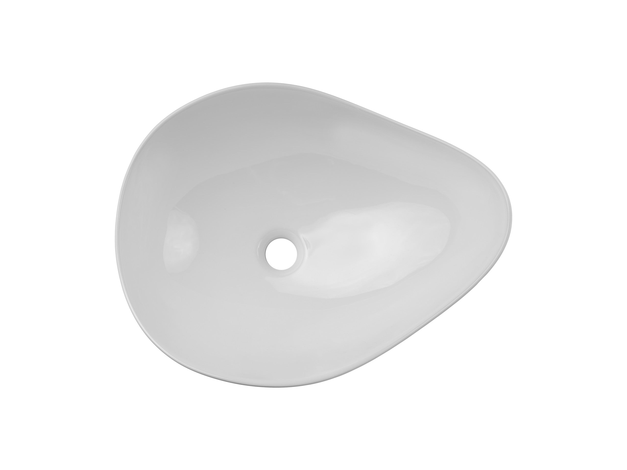 Cloud Free White Gloss Countertop Basin – Ceramic, 51 cm