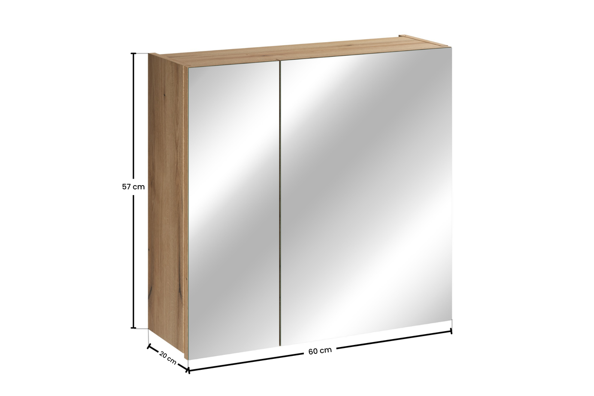 Mirror Cabinet – Oak Coast Evoke, 60 cm