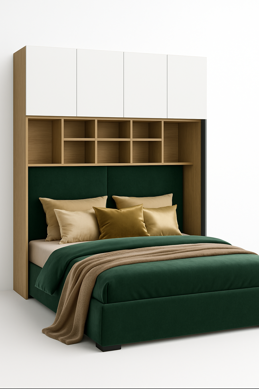 SLEEP VARIA Customizable Bedroom Build-in System – Oiled Oak / White Matt
