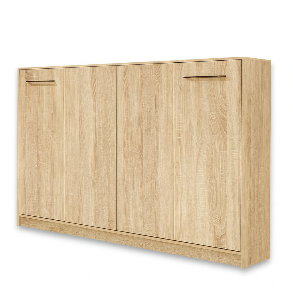 Customizable Murphy Horizontal Bed Basic Furniture Set Sonoma Oak 90, 120, 140 x 200 cm
