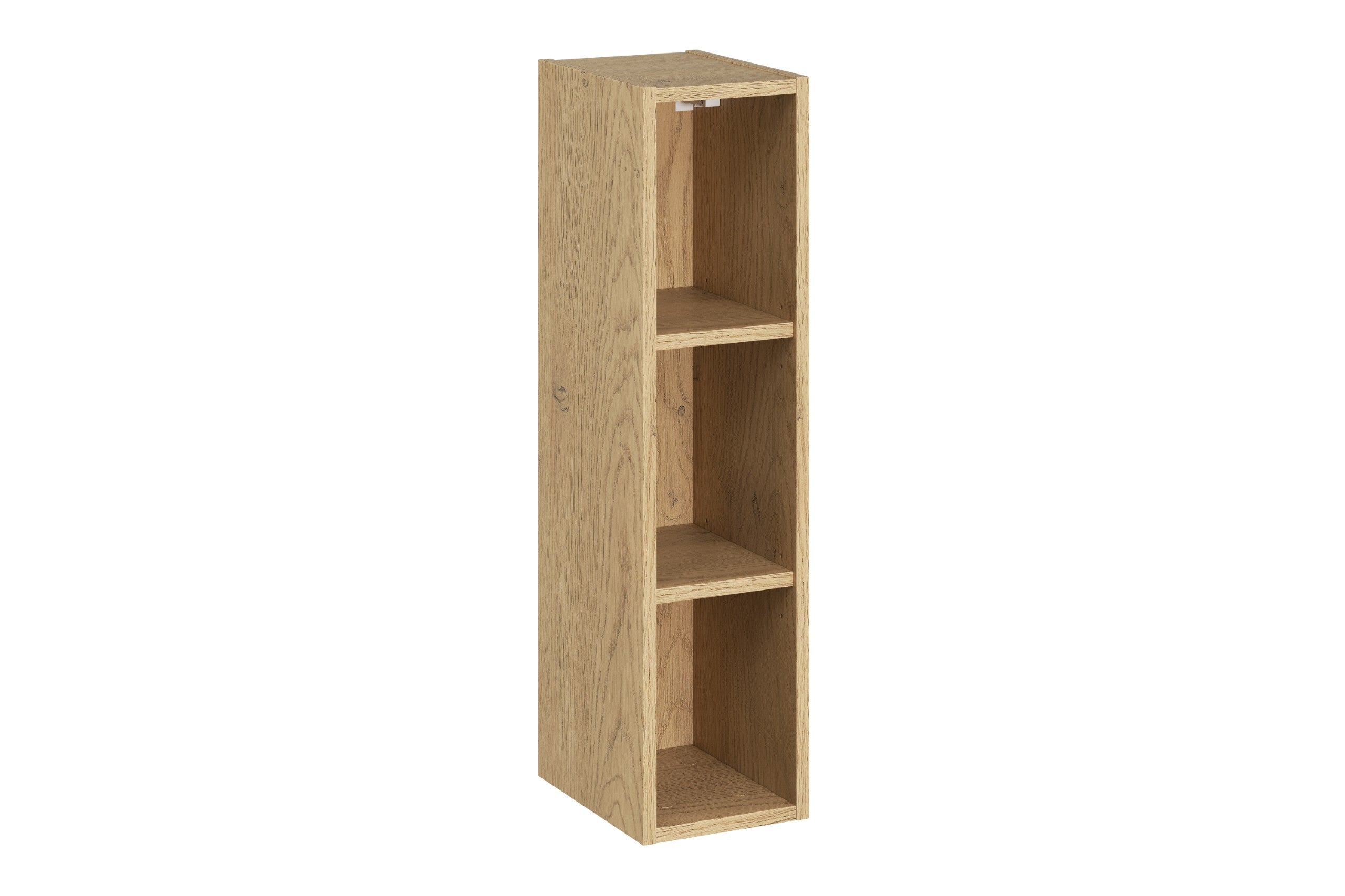 2× Dalia Cashmere Wall-Hung Cabinet 1 Door + 2× Cremona UN Open Shelf – Cashmere / Oak, 100 cm Set