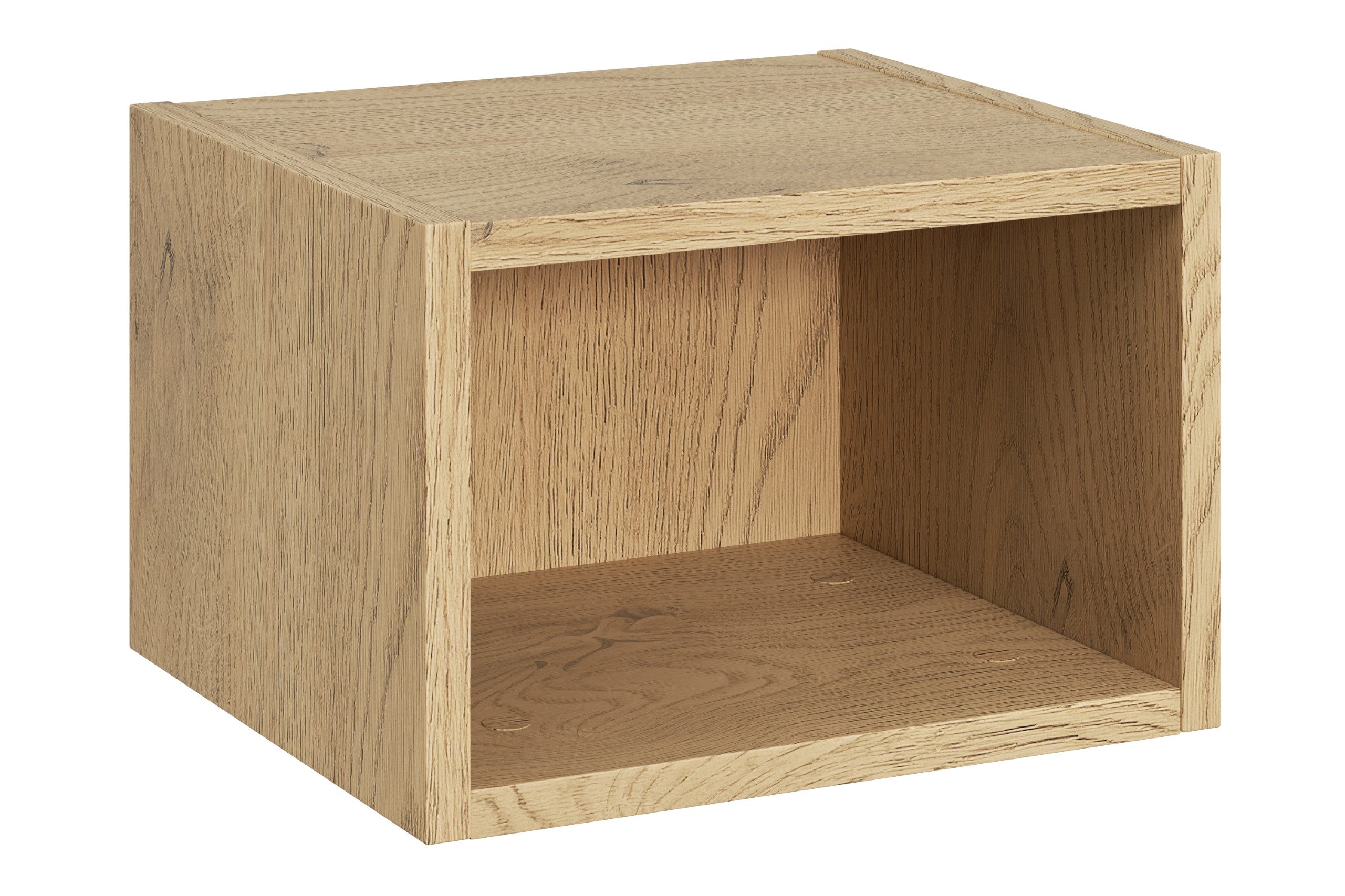 Dalia Wall-Hung Cabinet 1 Door + Cremona UN Open Shelf – Cashmere/ Oak, 30 cm Set