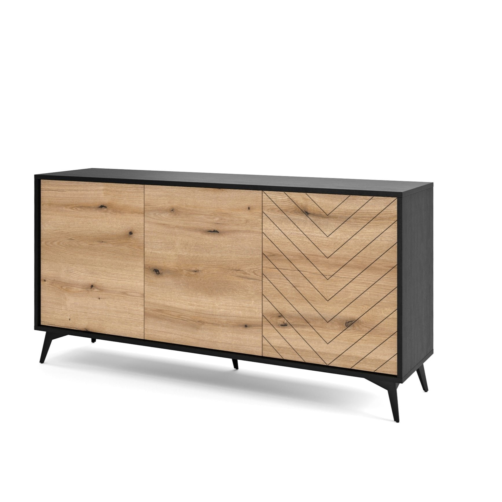 Diamond Dresser 154 - Chest of Drawers with Three Push to Open System Doors