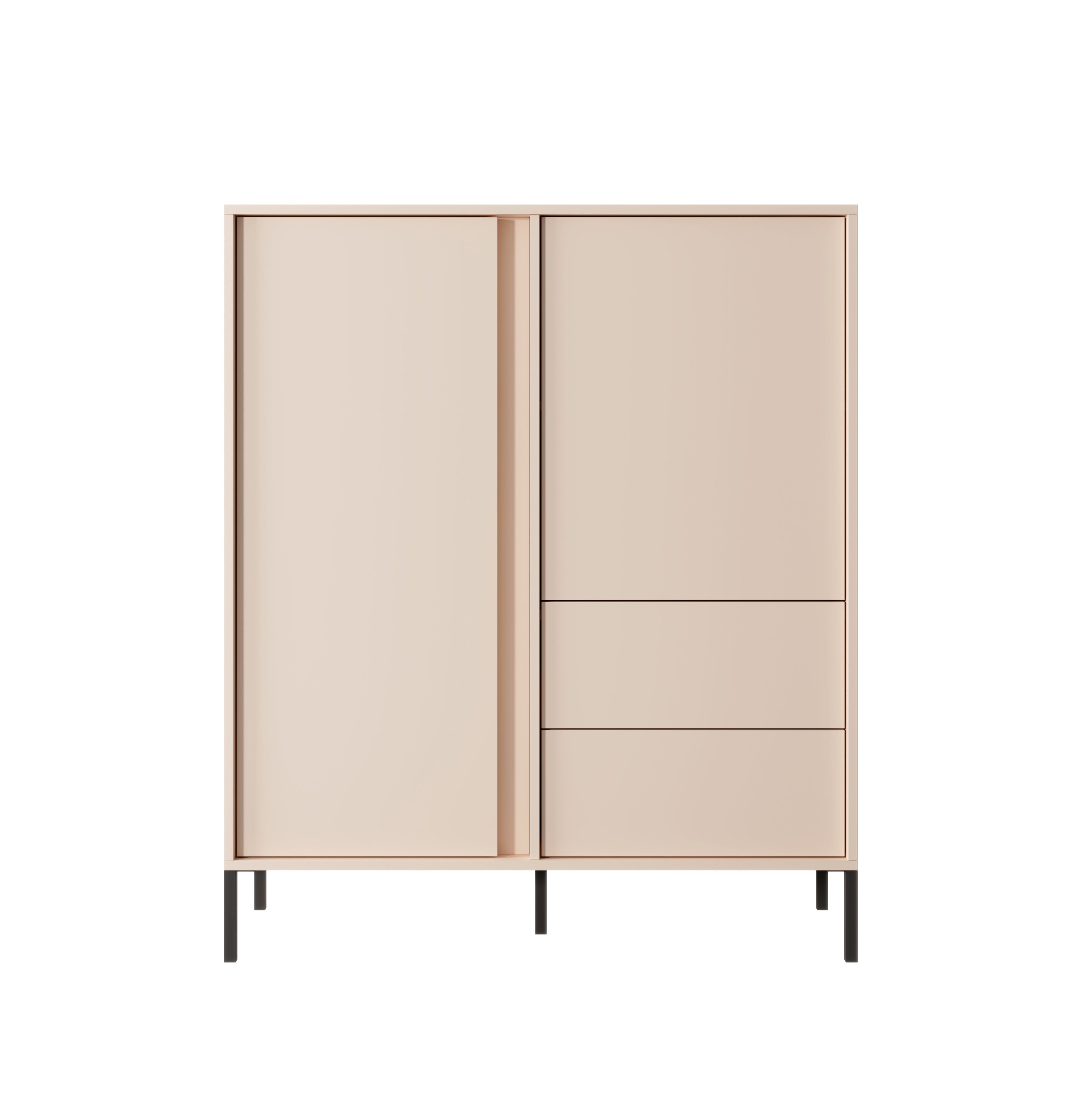Lask Dast Tall Sideboard 2D2S – 123.4x103.3x39.5 cm
