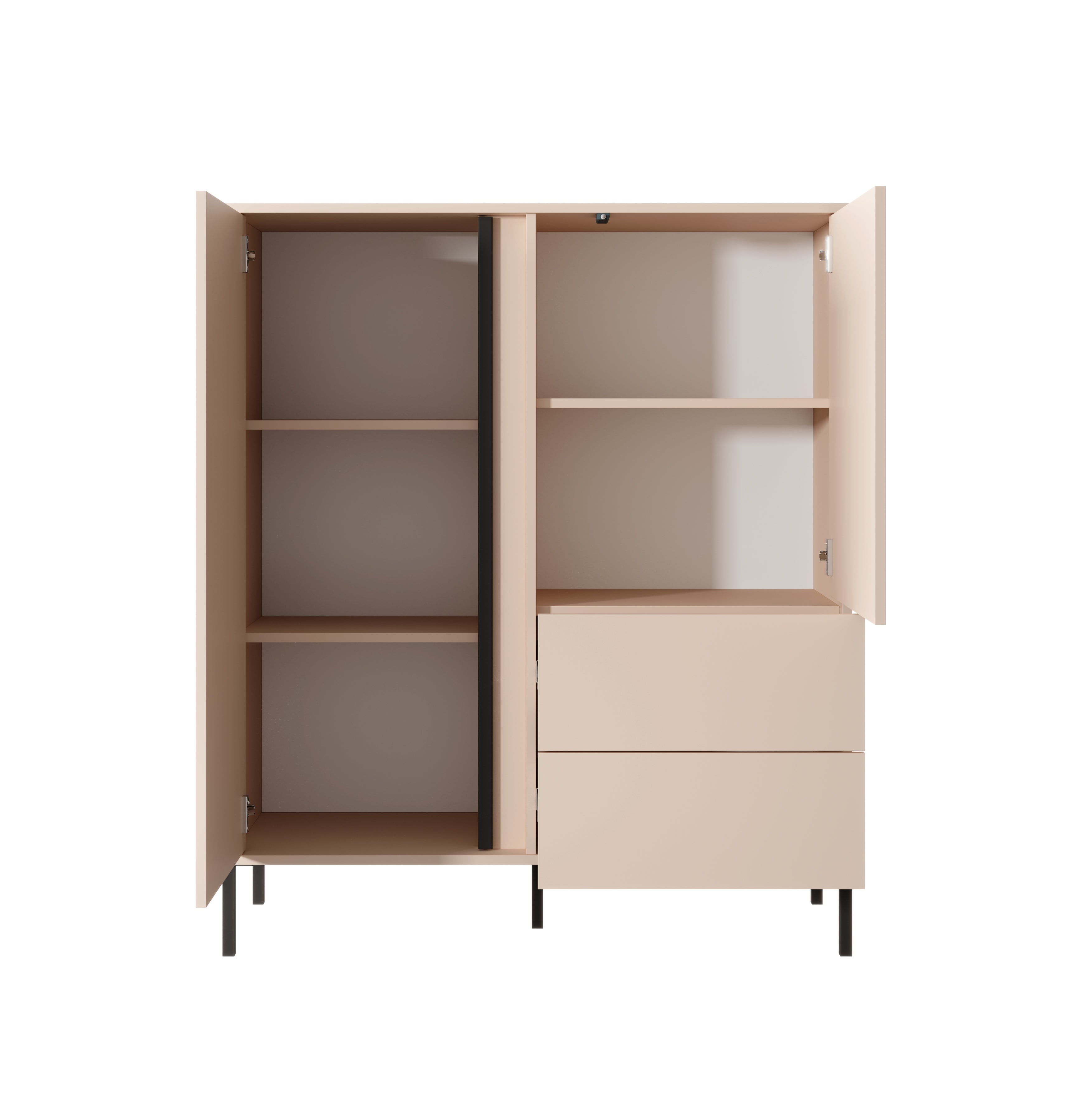 Lask Dast Tall Sideboard 2D2S – 123.4x103.3x39.5 cm