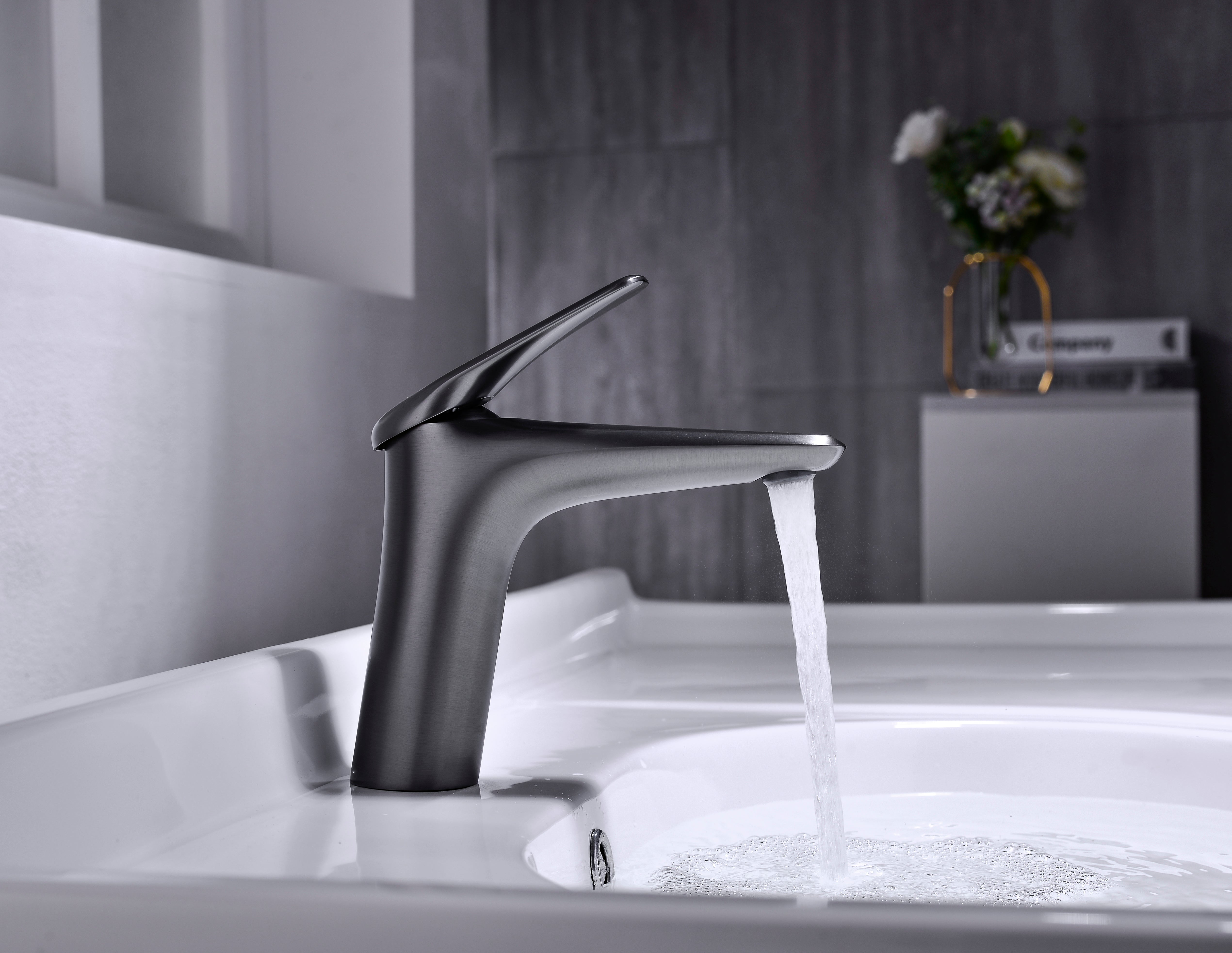 Niagara Low Basin Mixer Tap – Gun Grey, 86001GG
