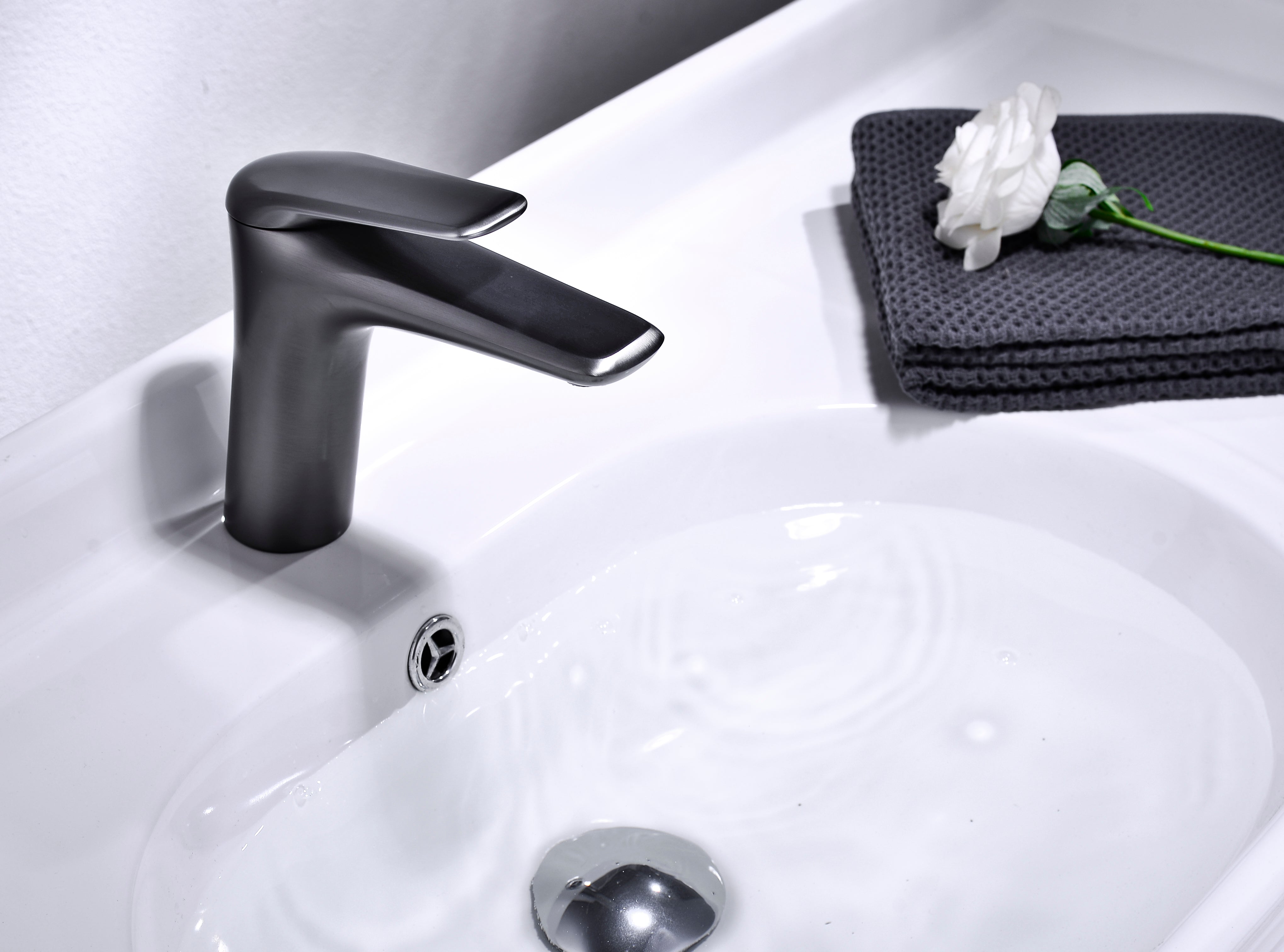 Niagara Low Basin Mixer Tap – Gun Grey, 86001GG