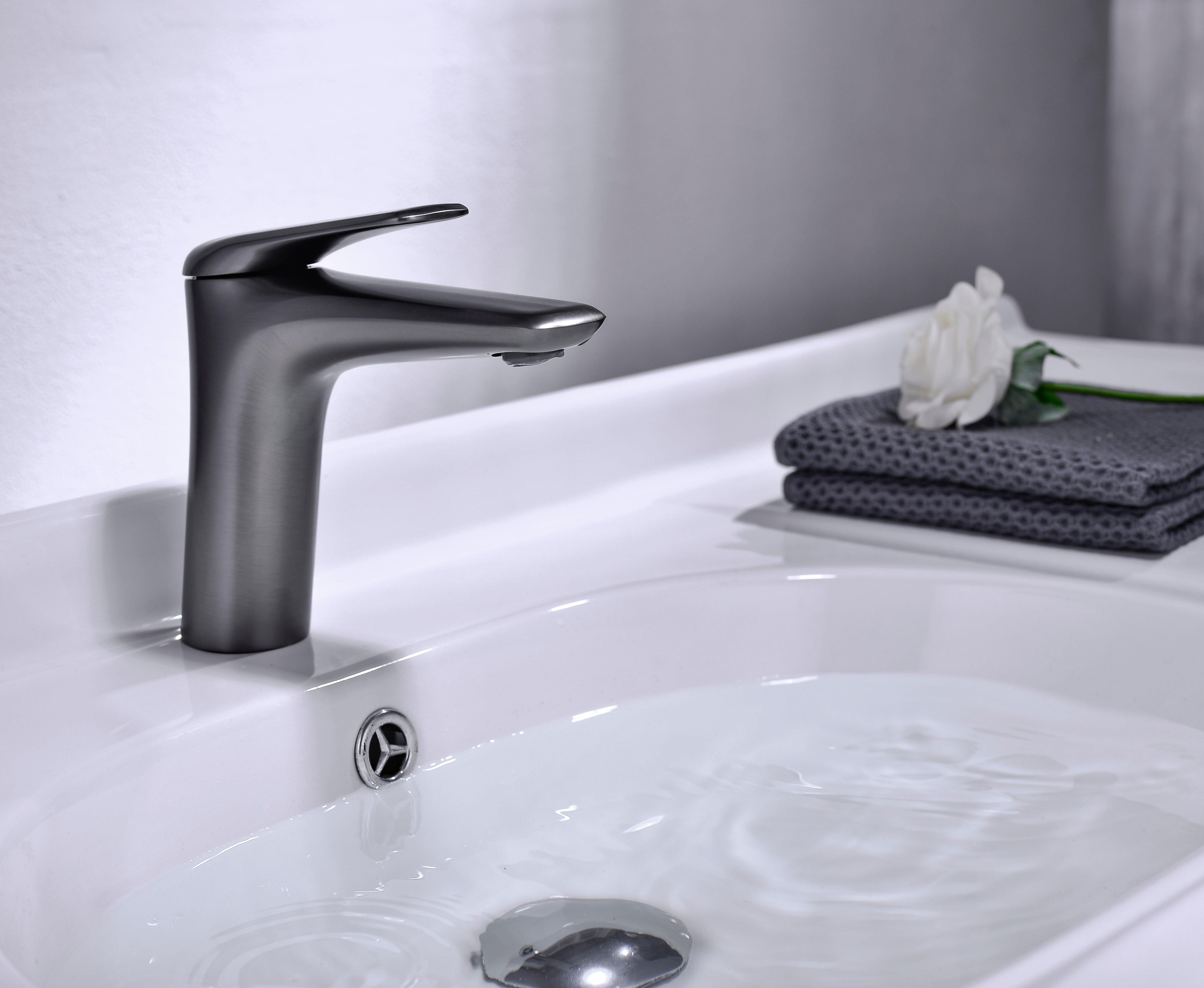 Niagara Low Basin Mixer Tap – Gun Grey, 86001GG