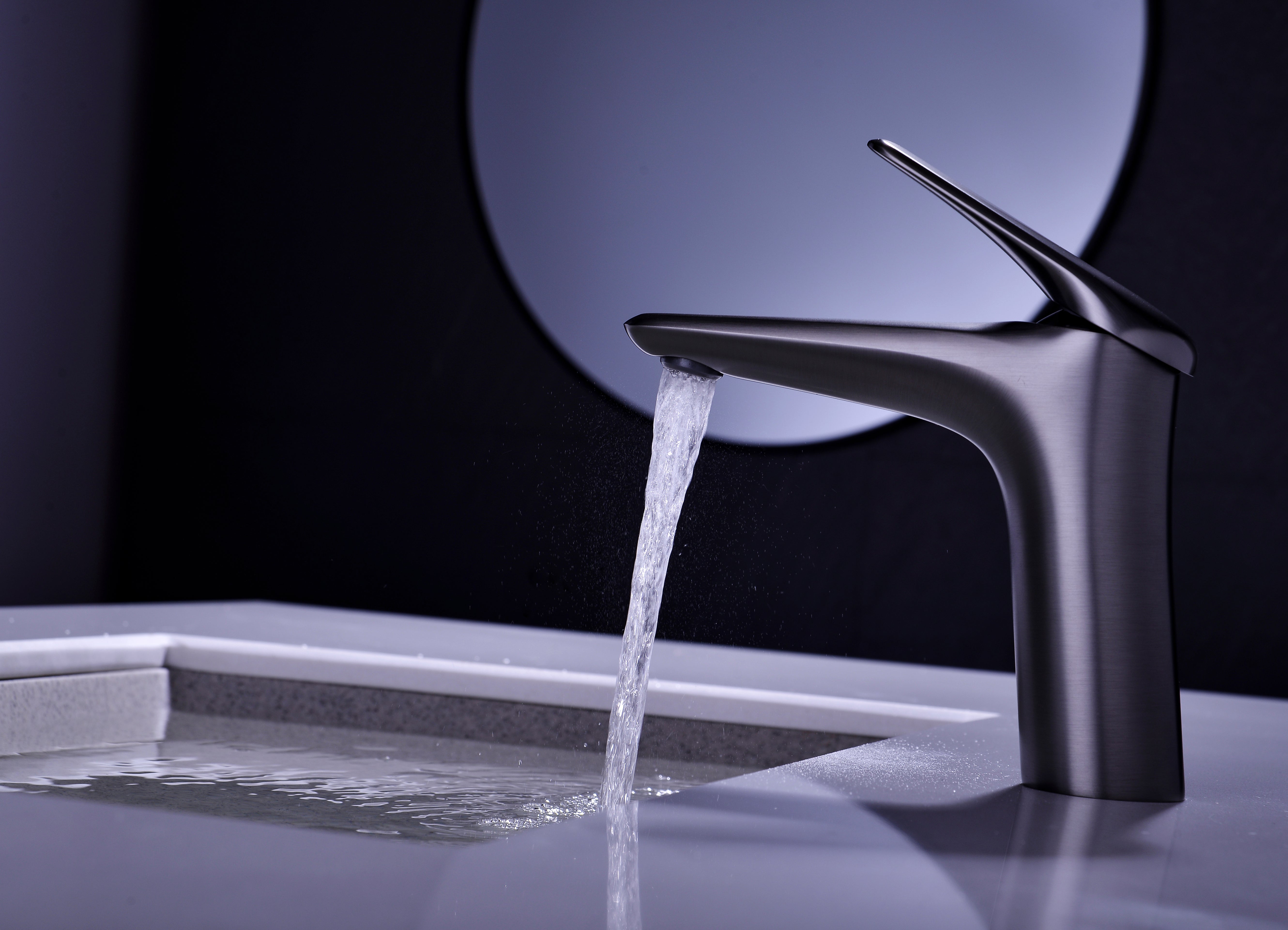 Niagara Low Basin Mixer Tap – Gun Grey, 86001GG