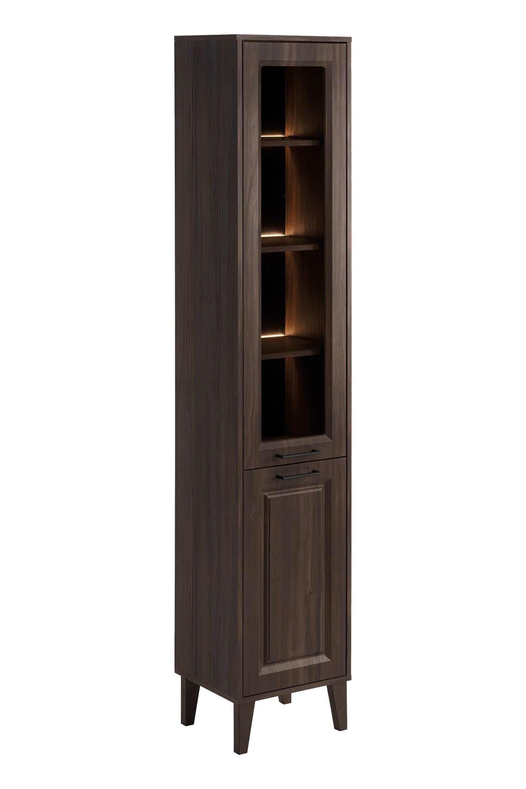 Dorothy Ristretto Tall Cabinet 2 Doors – Ristretto Oak, 40x35x205 cm