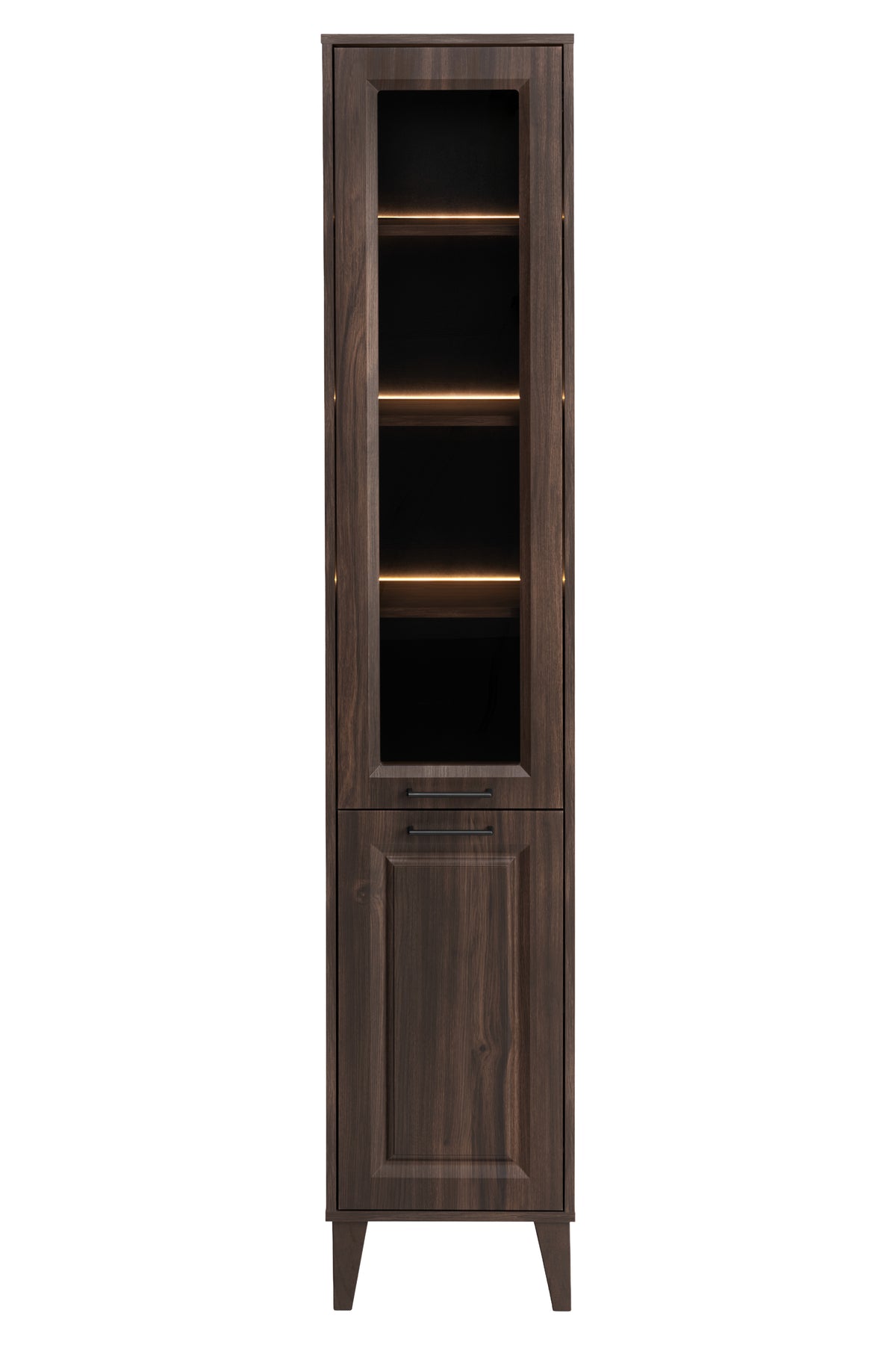 Dorothy Ristretto Tall Cabinet 2 Doors – Ristretto Oak, 40x35x205 cm