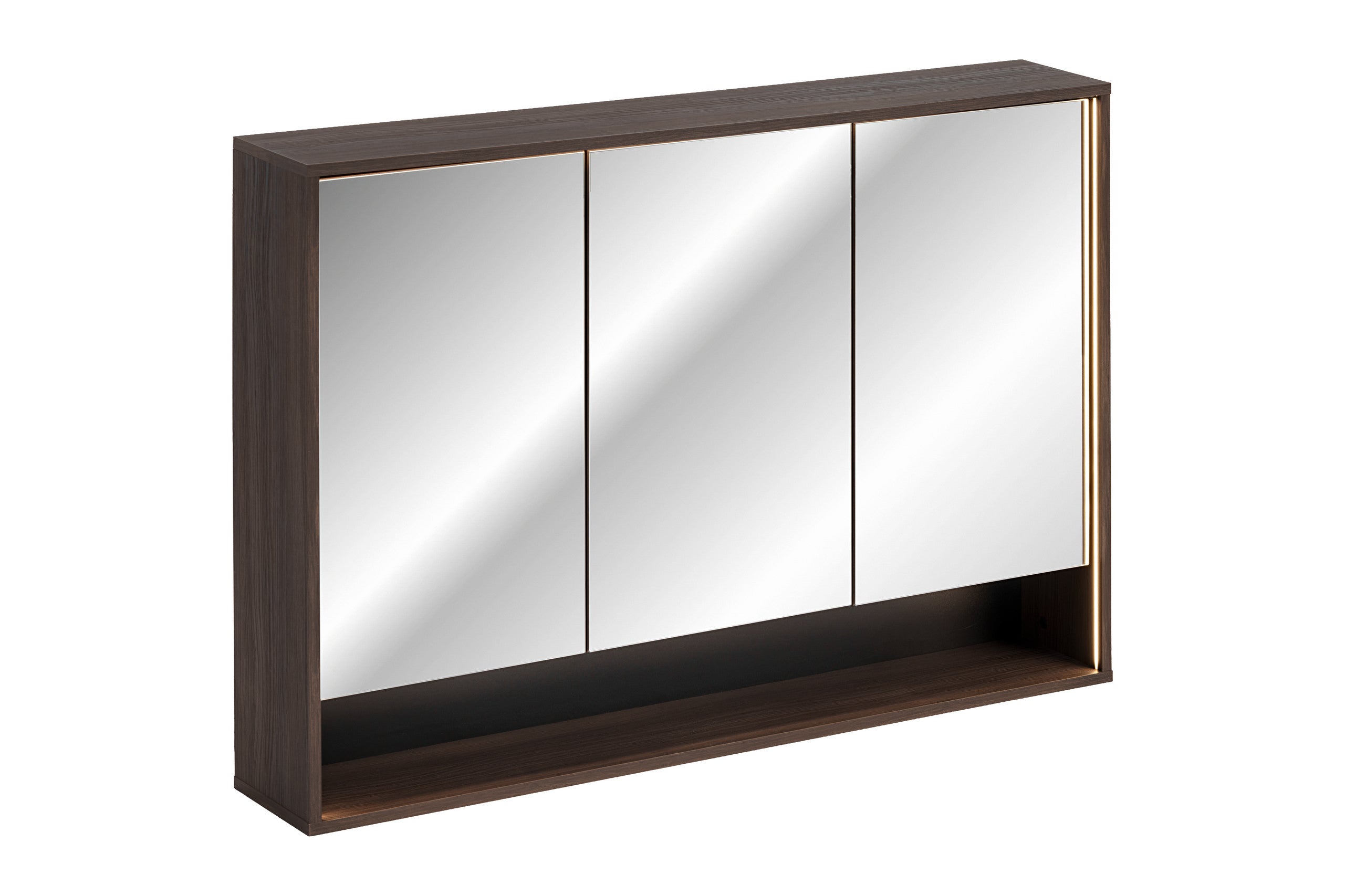 Dorothy Ristretto Mirror Cabinet 120 cm 3 Doors – Ristretto Oak
