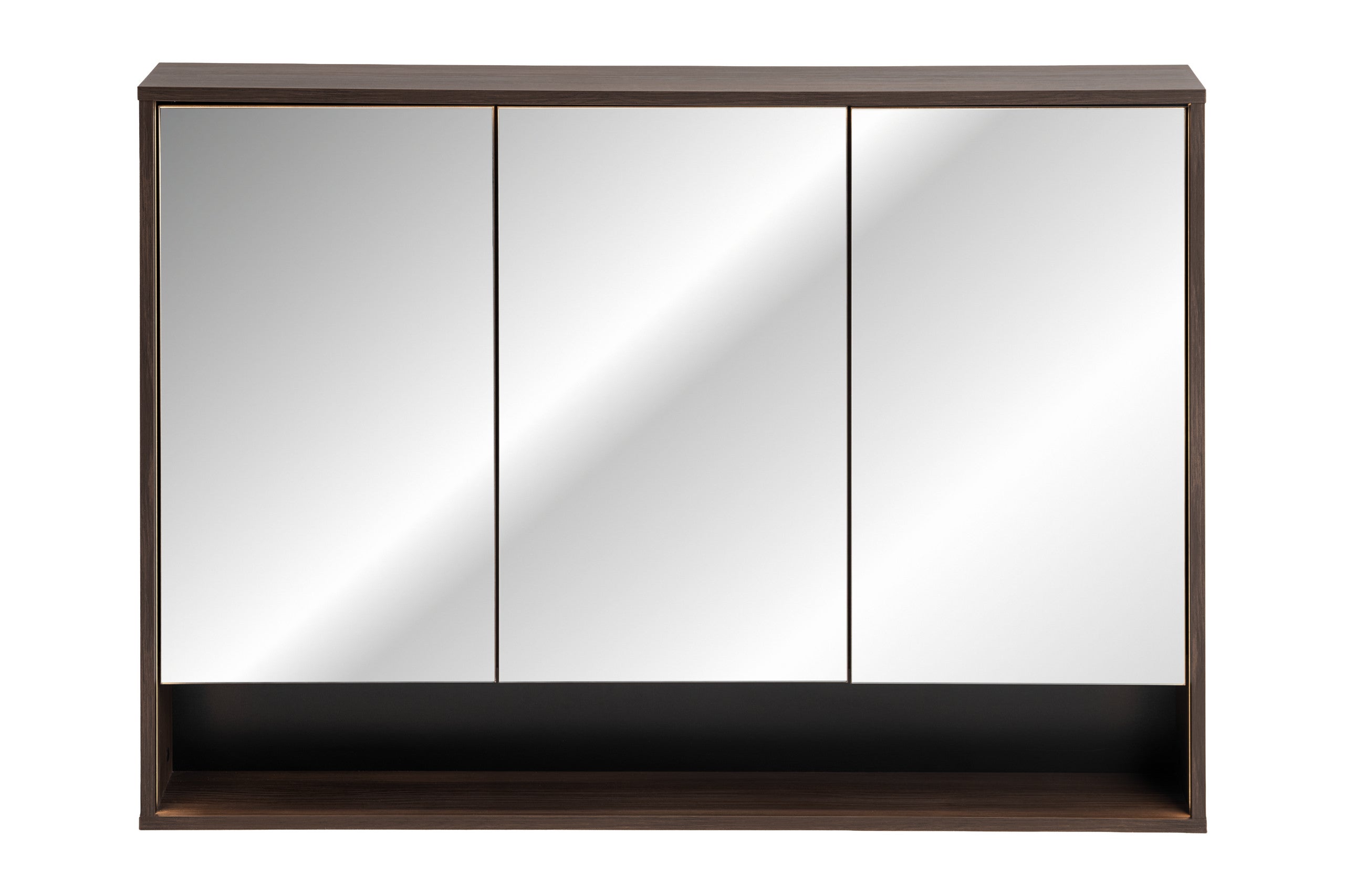 Dorothy Ristretto Mirror Cabinet 120 cm 3 Doors – Ristretto Oak