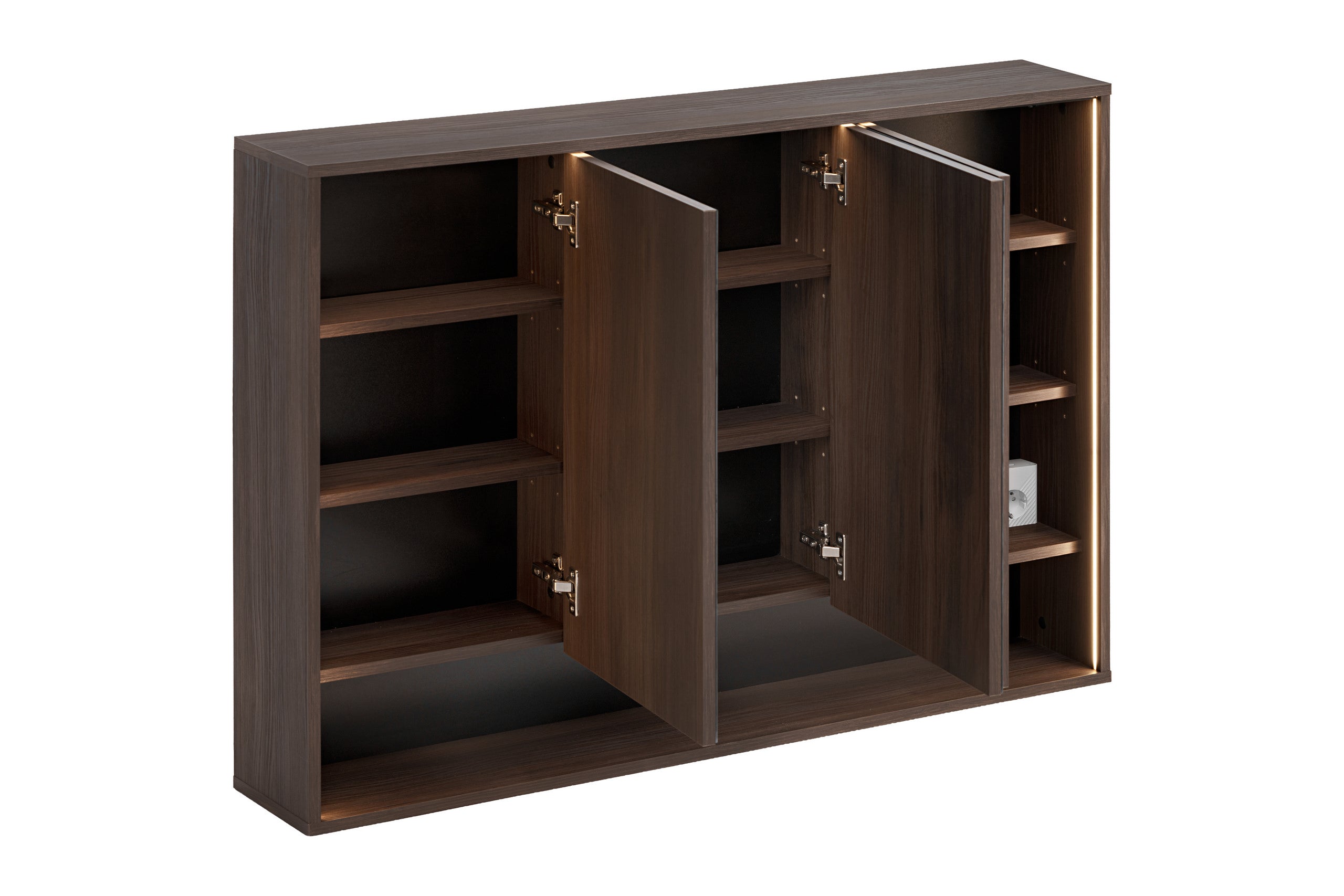 Dorothy Ristretto Mirror Cabinet 120 cm 3 Doors – Ristretto Oak