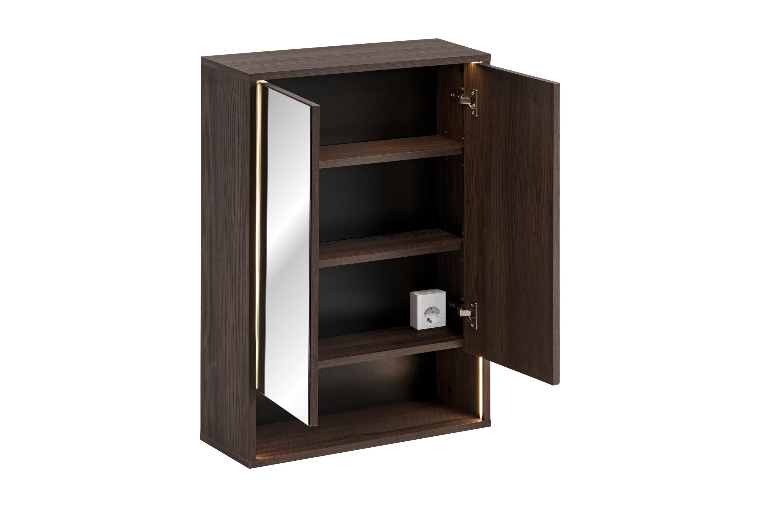 Dorothy Ristretto Mirror Cabinet 60 cm 2 Doors – Ristretto Oak
