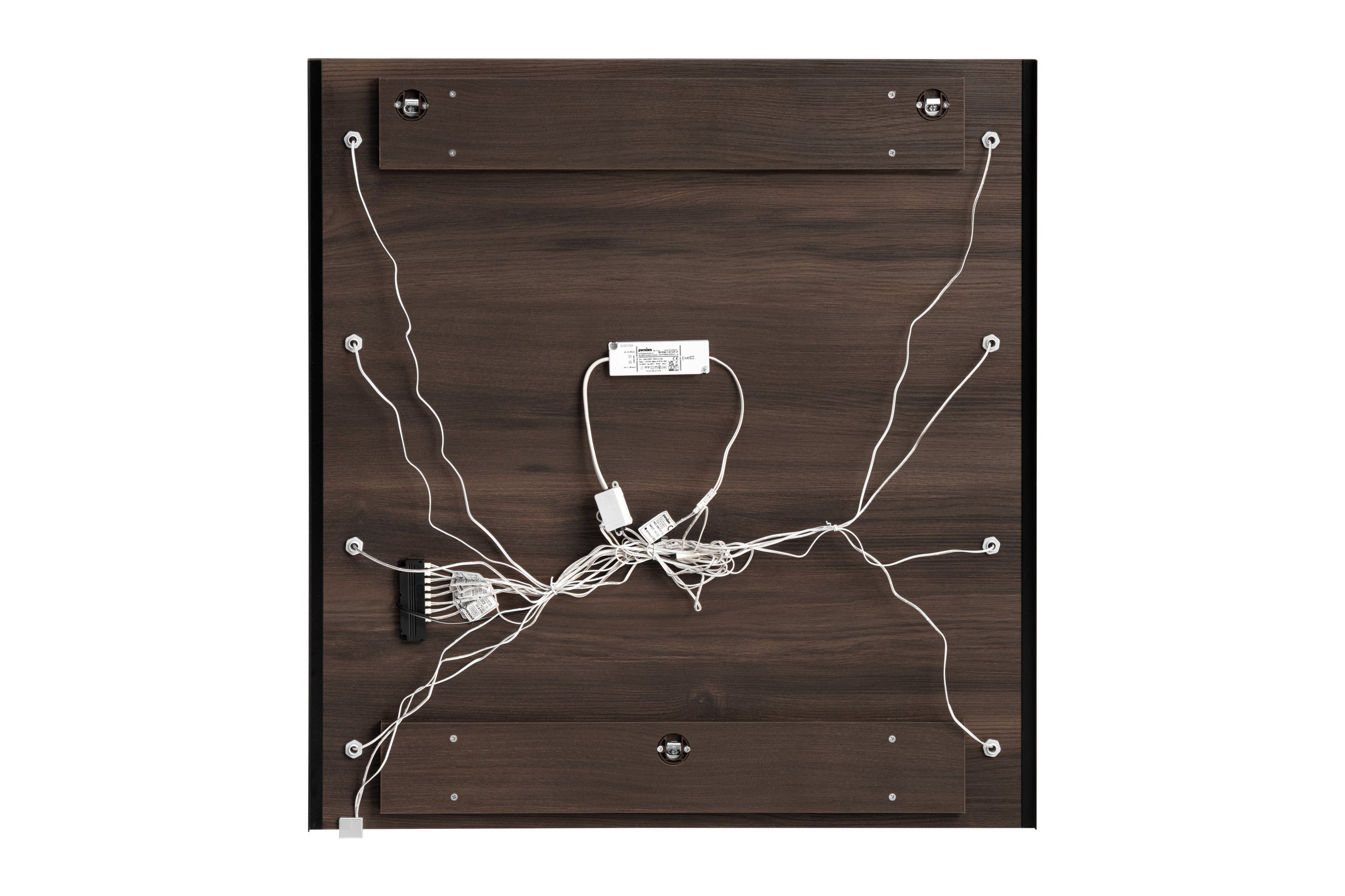 Dorothy Ristretto LED Mirror 80 cm – Ristretto Oak, Hollywood Bulb Lights