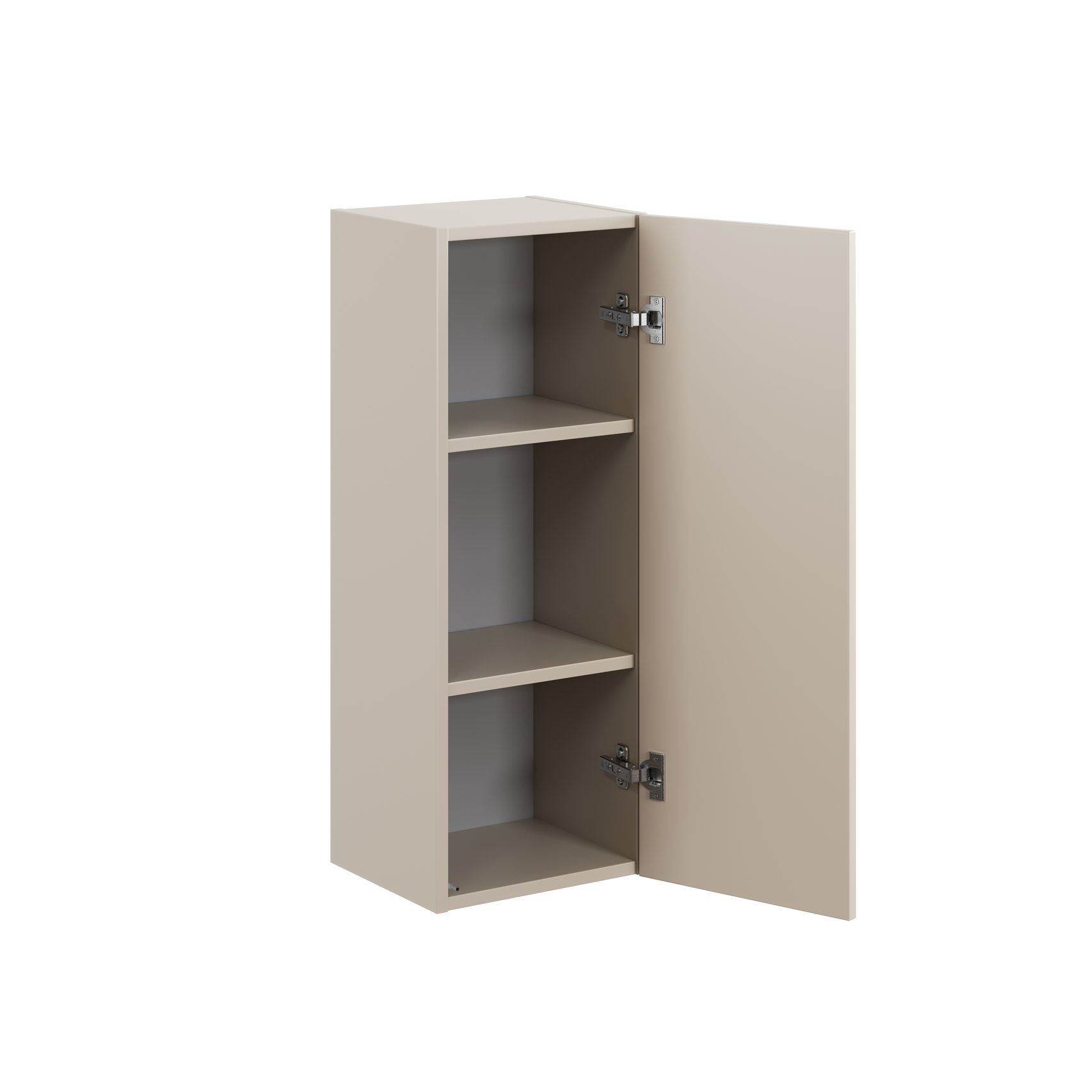Dalia Wall-Hung Cabinet 1 Door + Cremona UN Open Shelf – Cashmere/ Oak, 30 cm Set