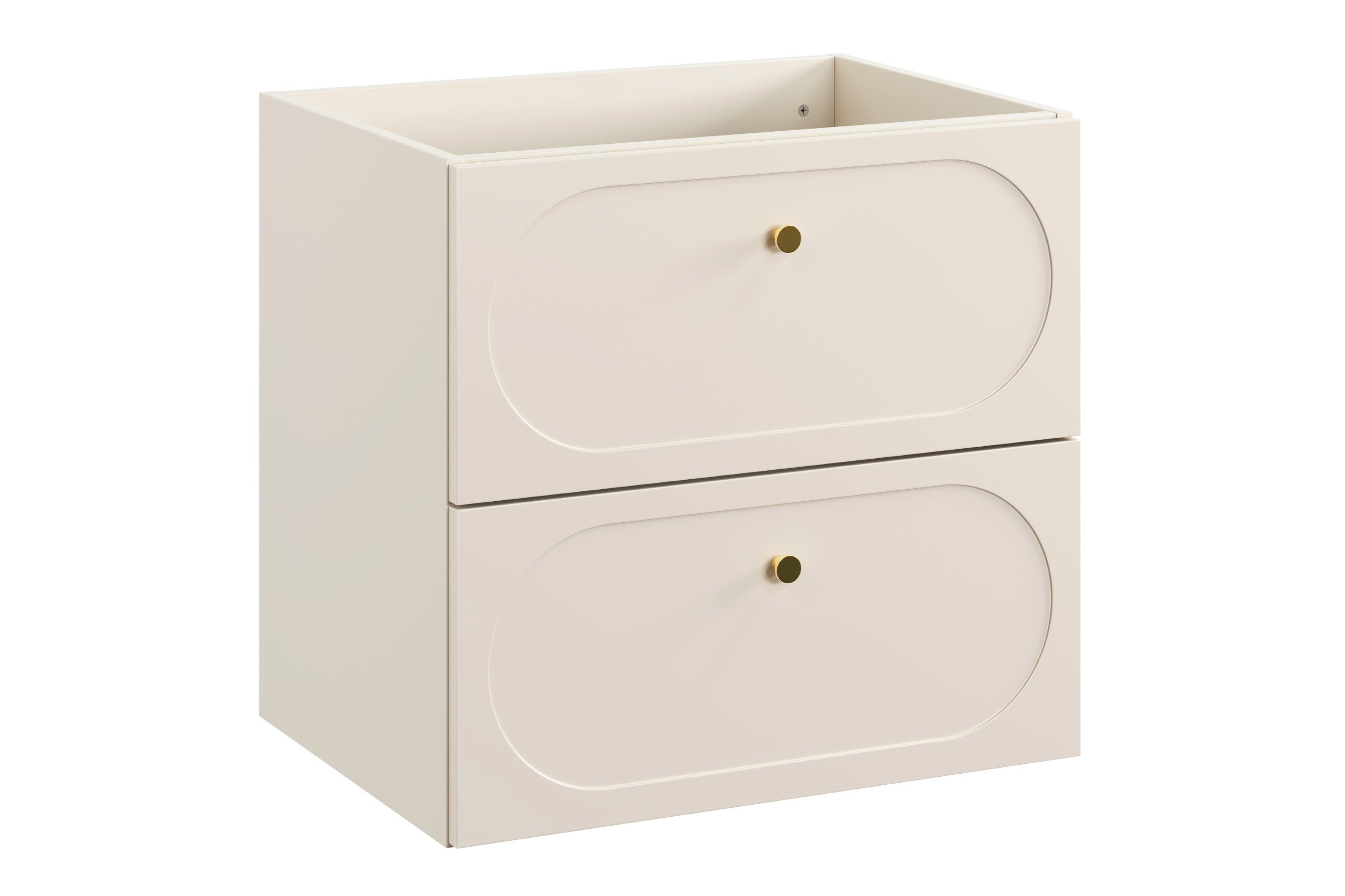 Donna Sand Vanity Unit 2 Drawers – Sand Beige, 60/80/120 cm – Configure Your Bathroom