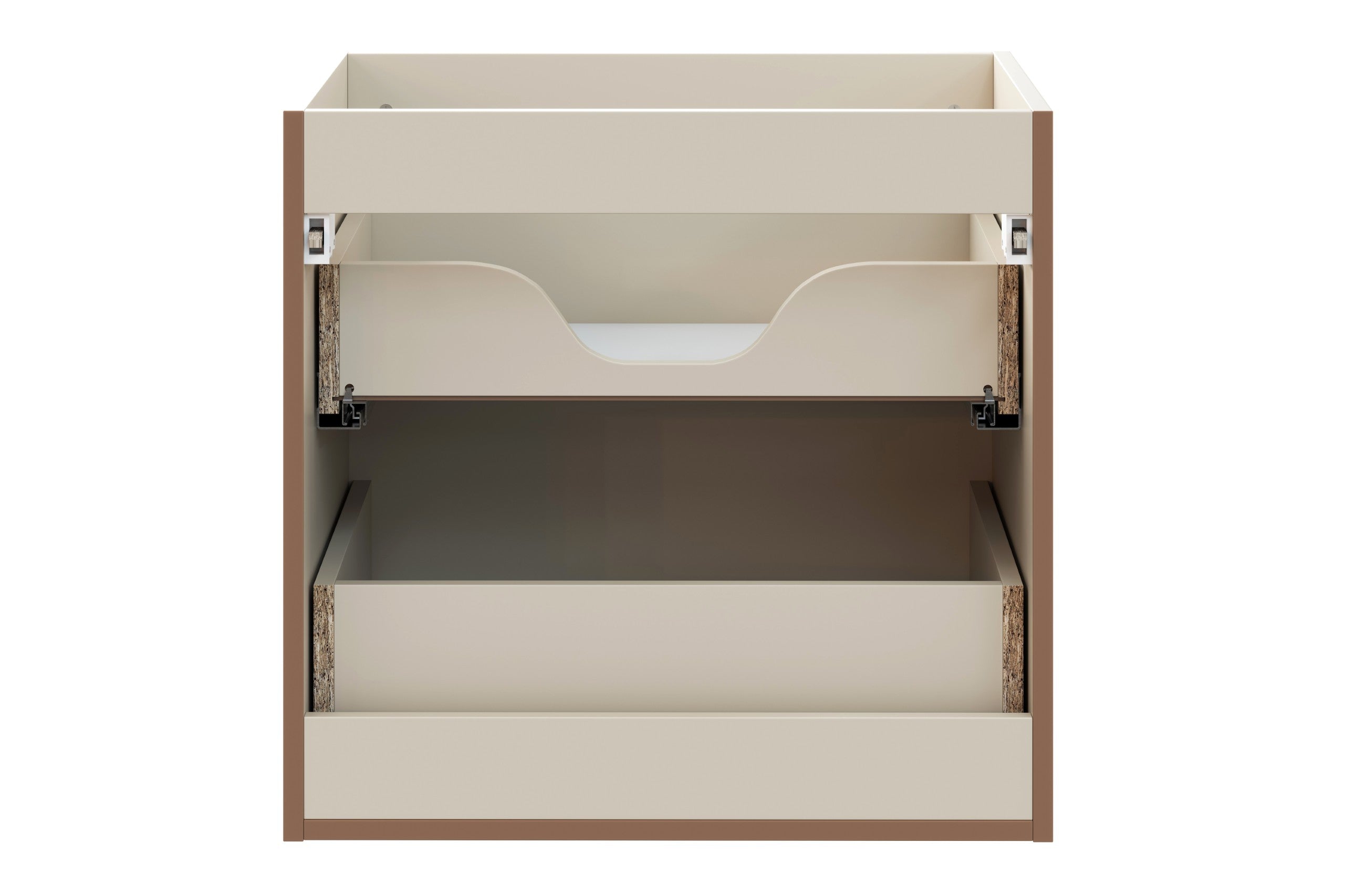 Donna Sand Vanity Unit 2 Drawers – Sand Beige, 60/80/120 cm – Configure Your Bathroom