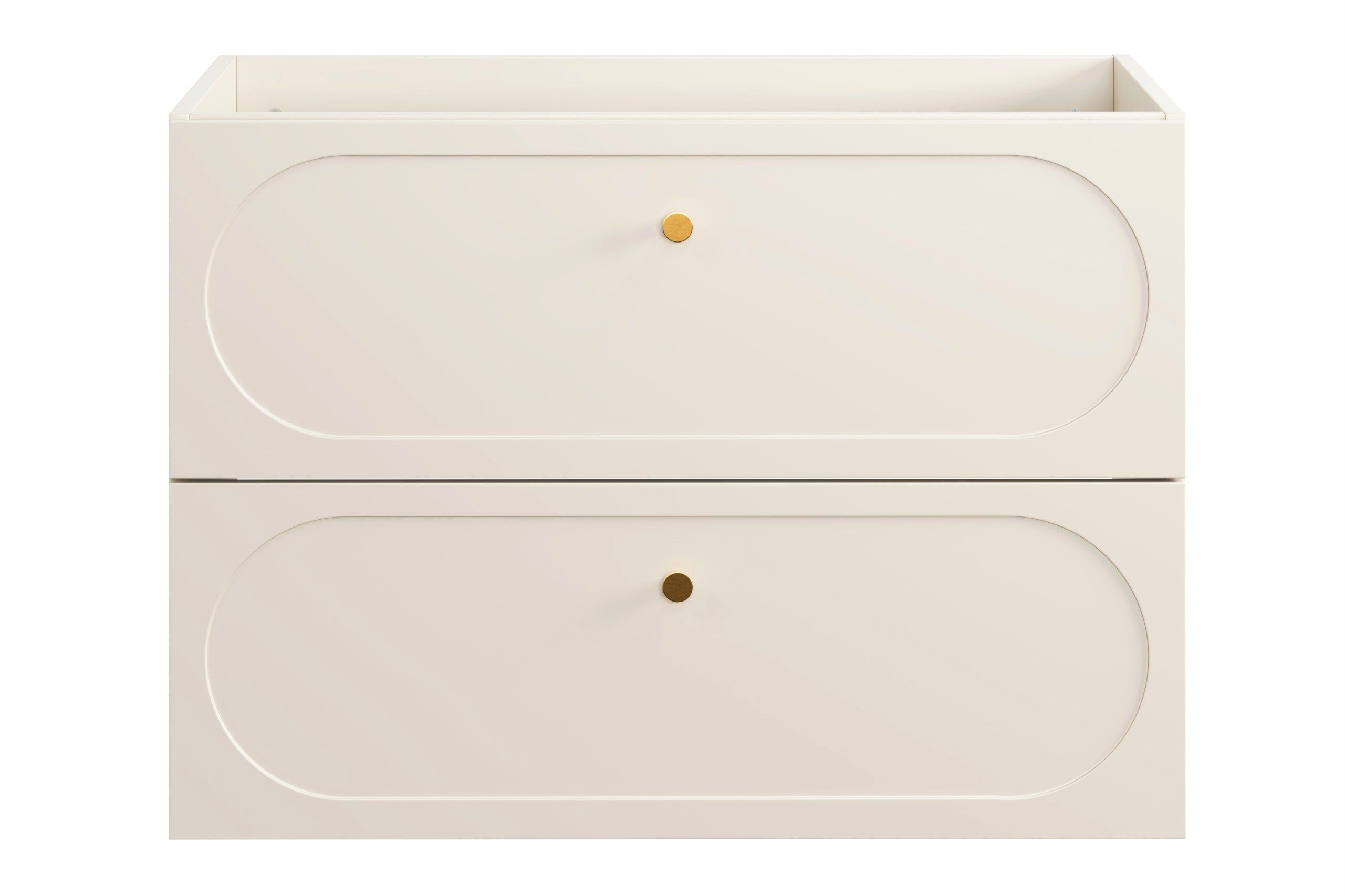 Donna Sand Vanity Unit 2 Drawers – Sand Beige, 60/80/120 cm – Configure Your Bathroom